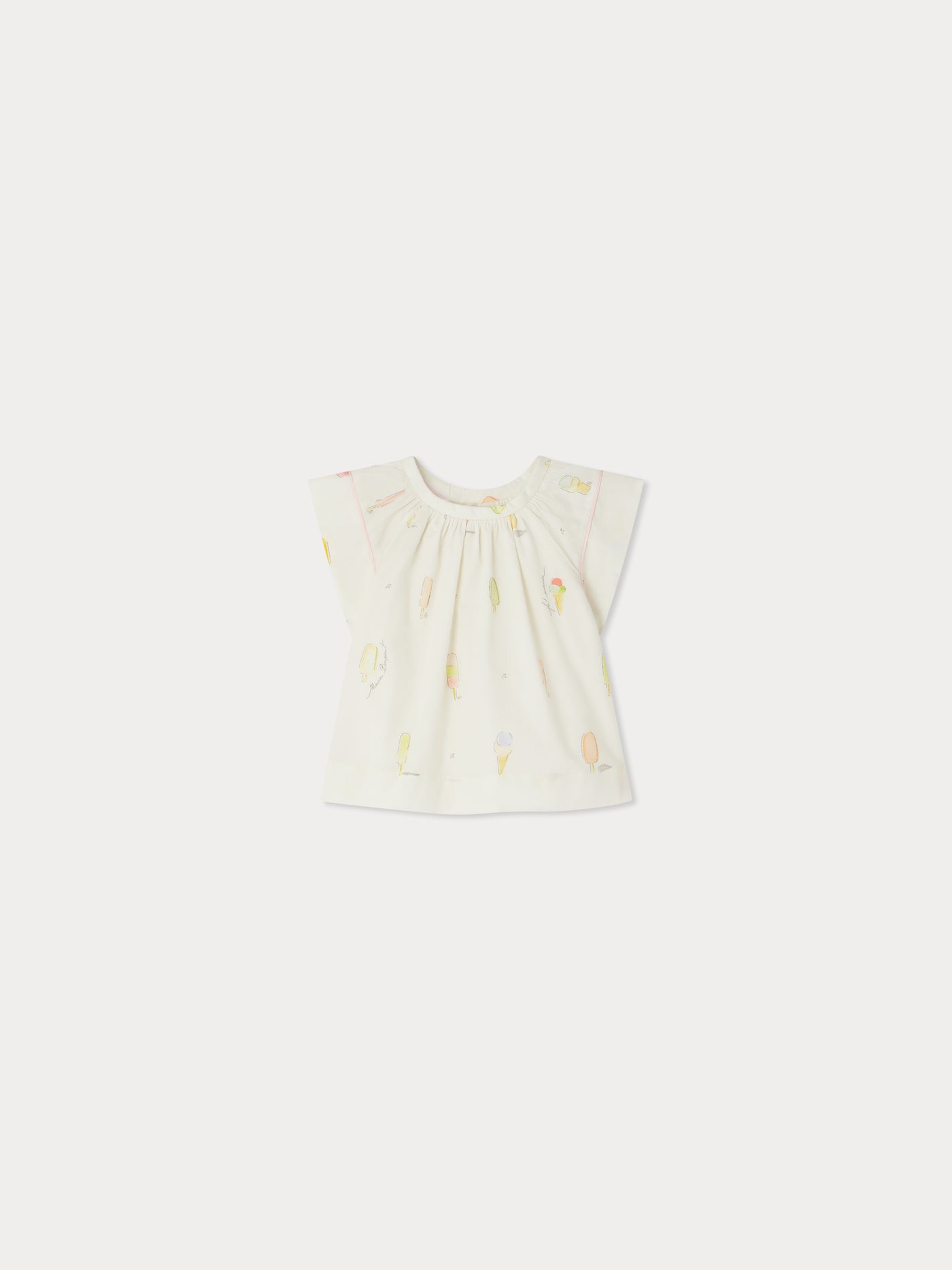 Alisia blouse in ice-cream printed poplin