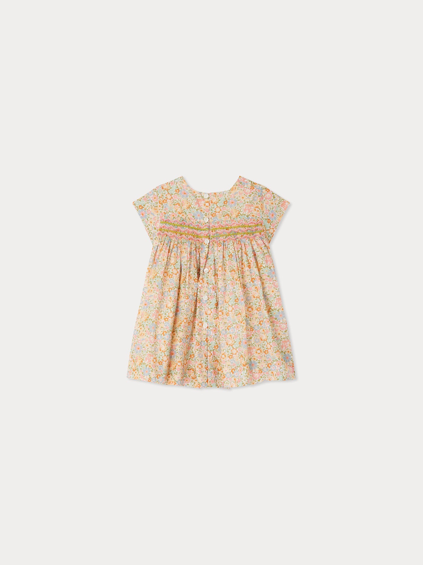 Maruska smocked dress made with Liberty fabrics