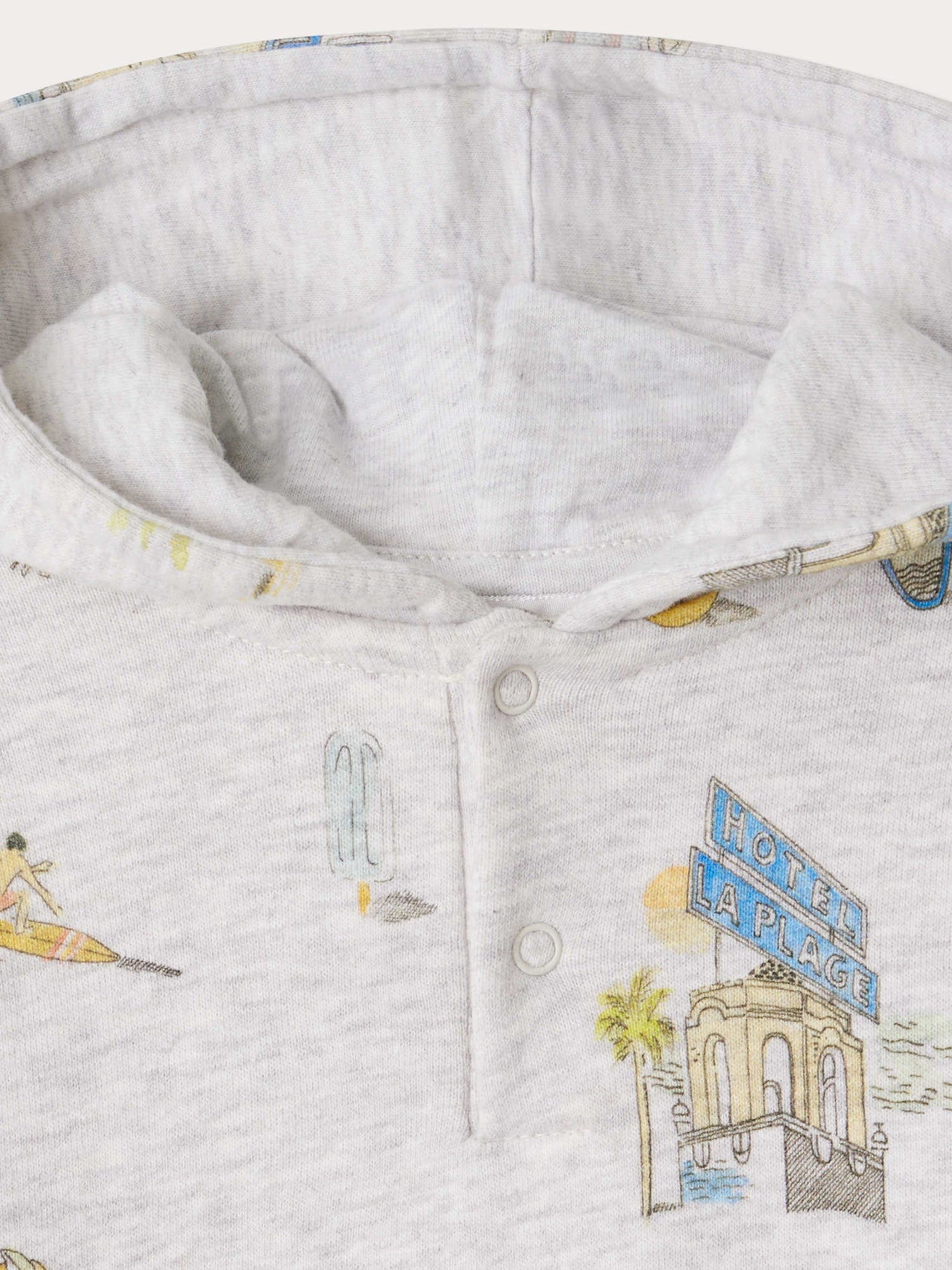 Cody sweatshirt with hood and surfer print