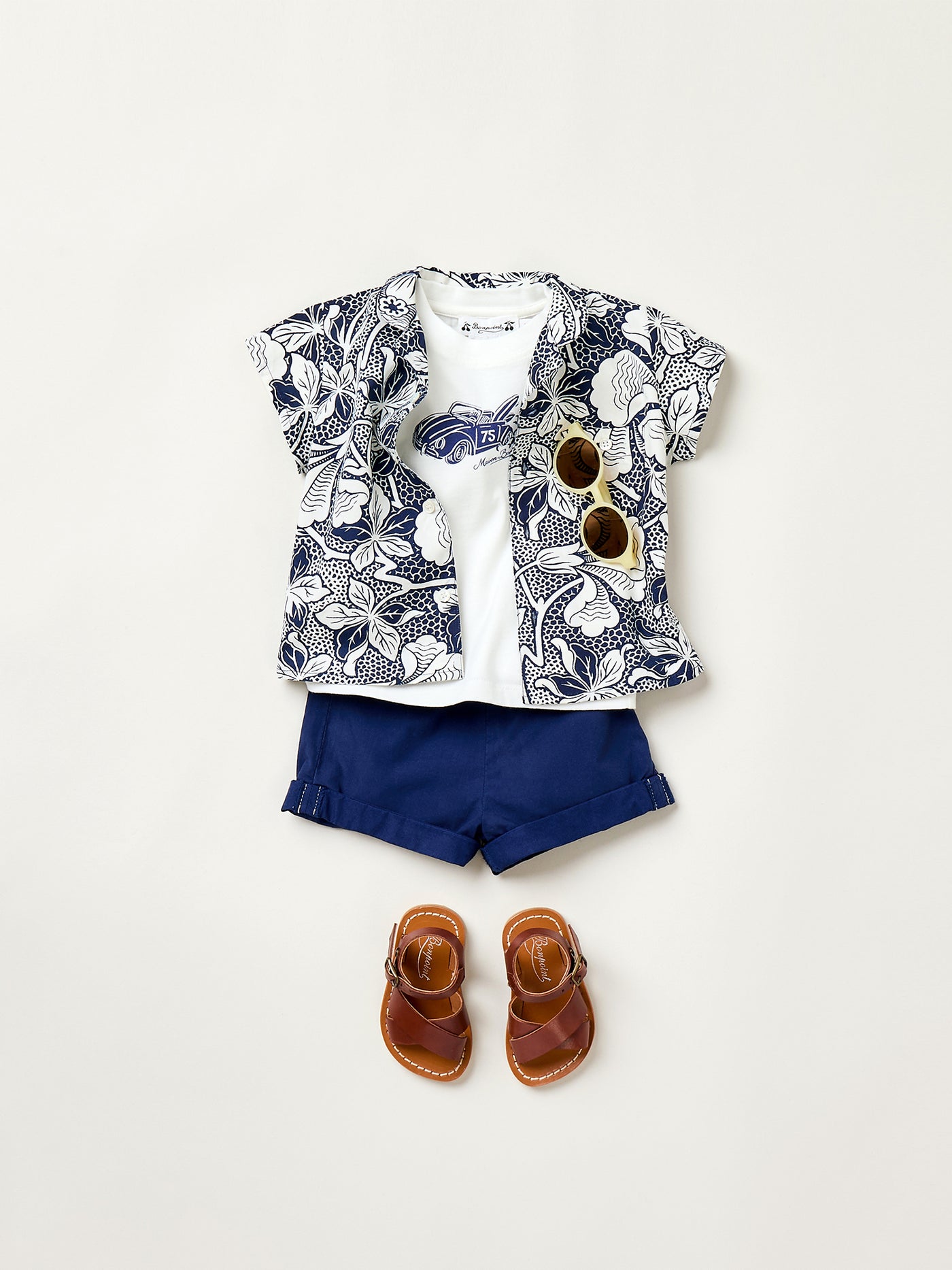 Tom t-shirt with car print in organic cotton