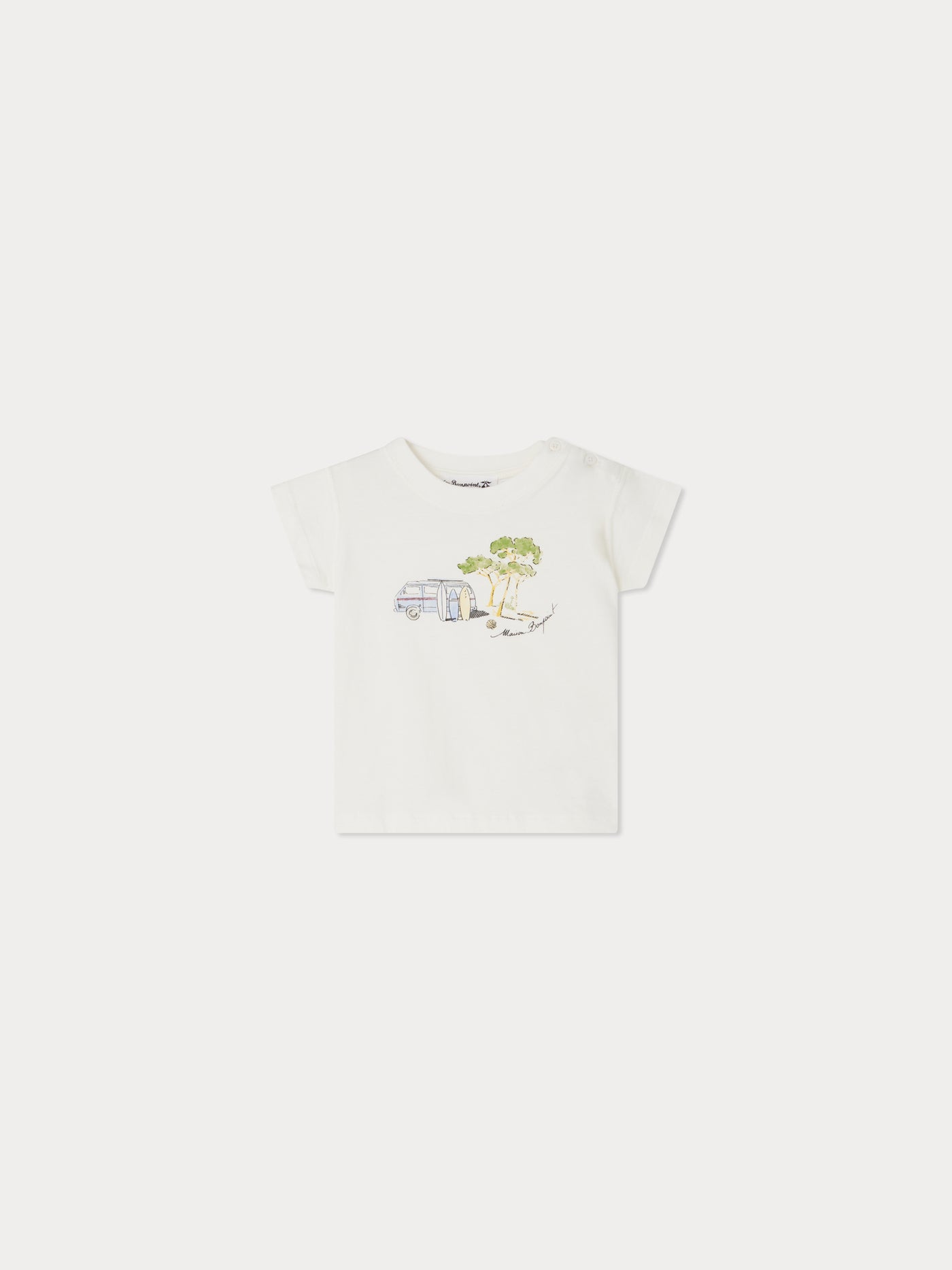 Tom t-shirt with surf print in organic cotton