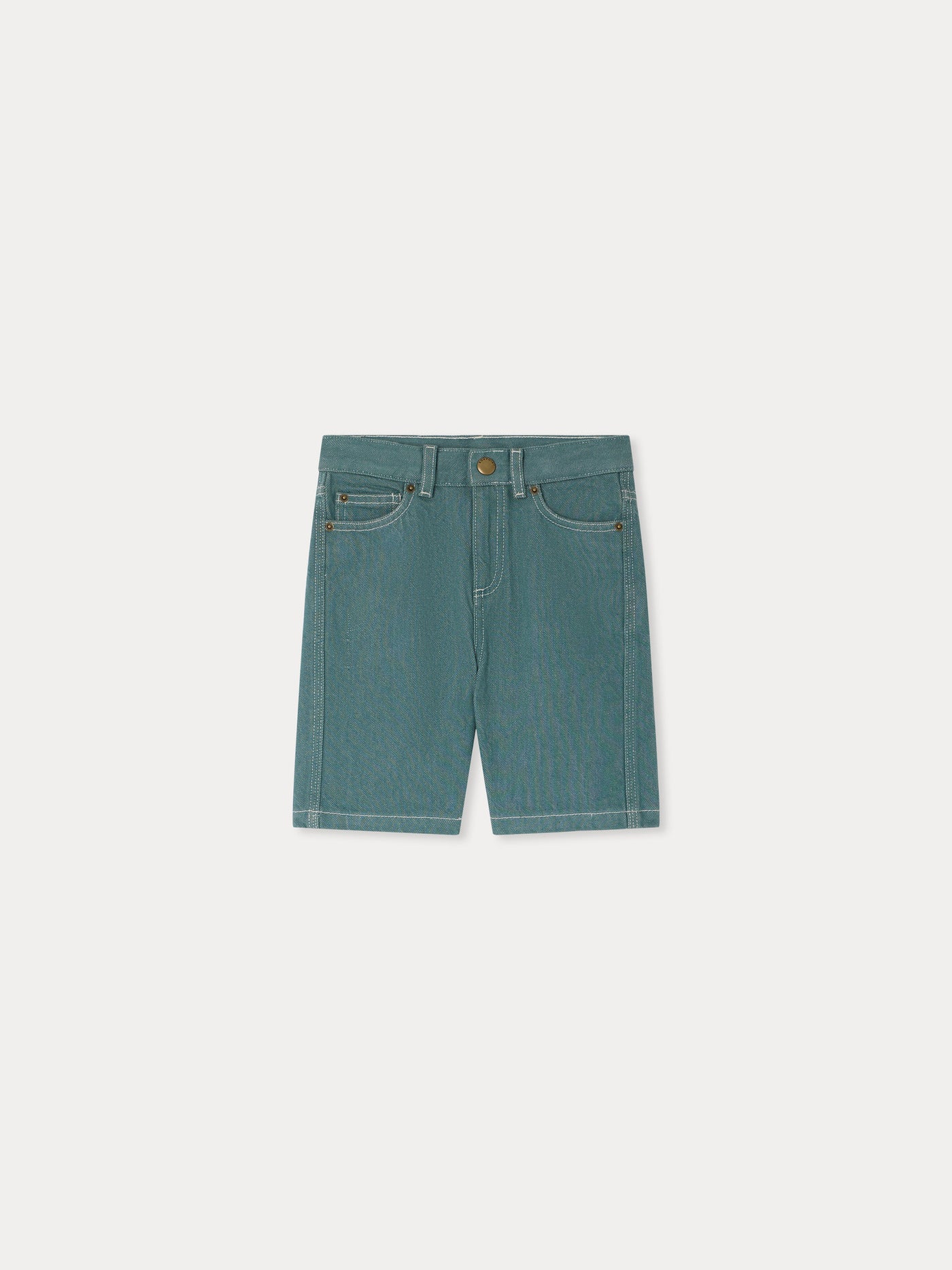 Elvio green Bermuda shorts in organic cotton