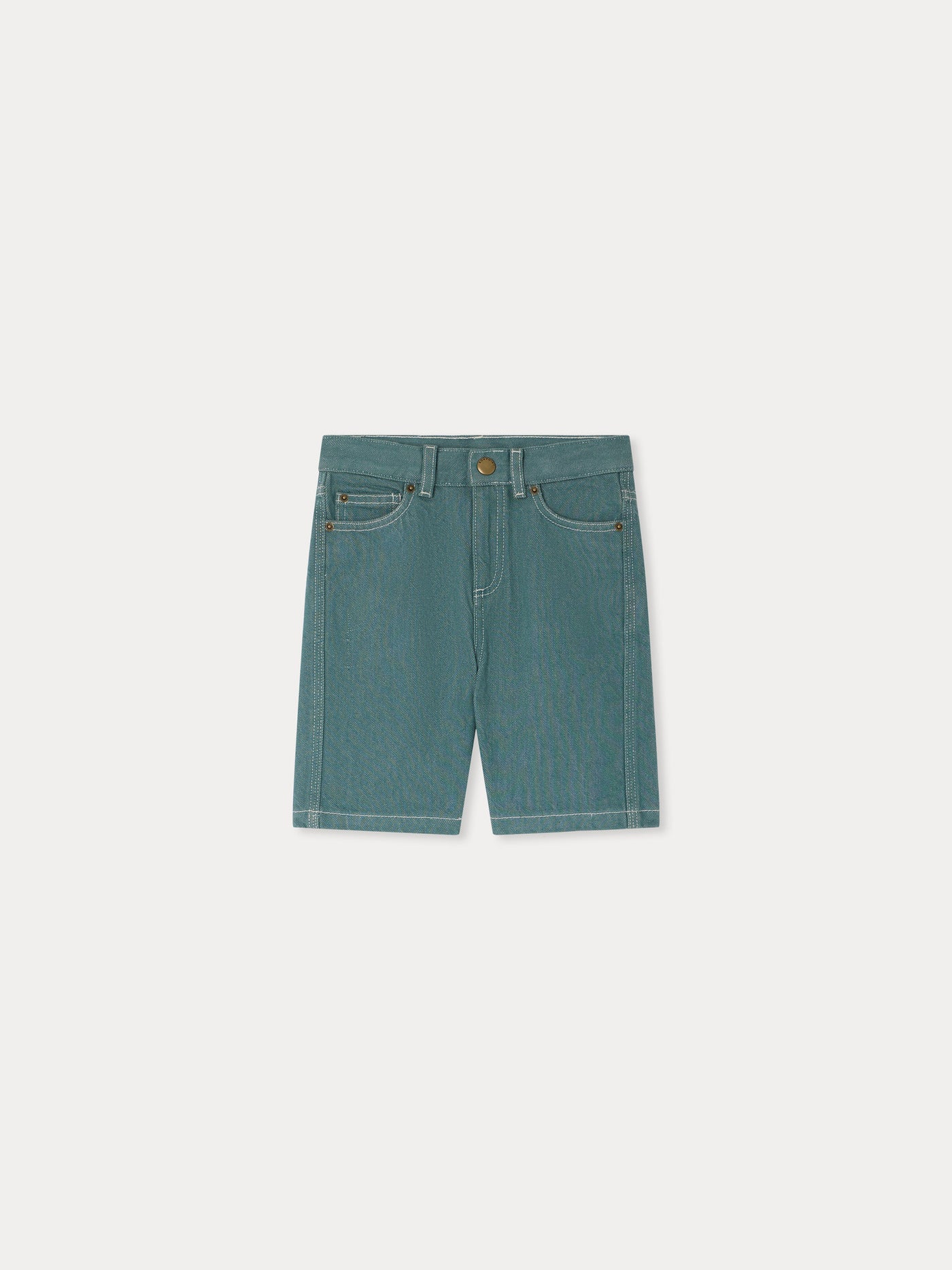 Elvio green Bermuda shorts in organic cotton