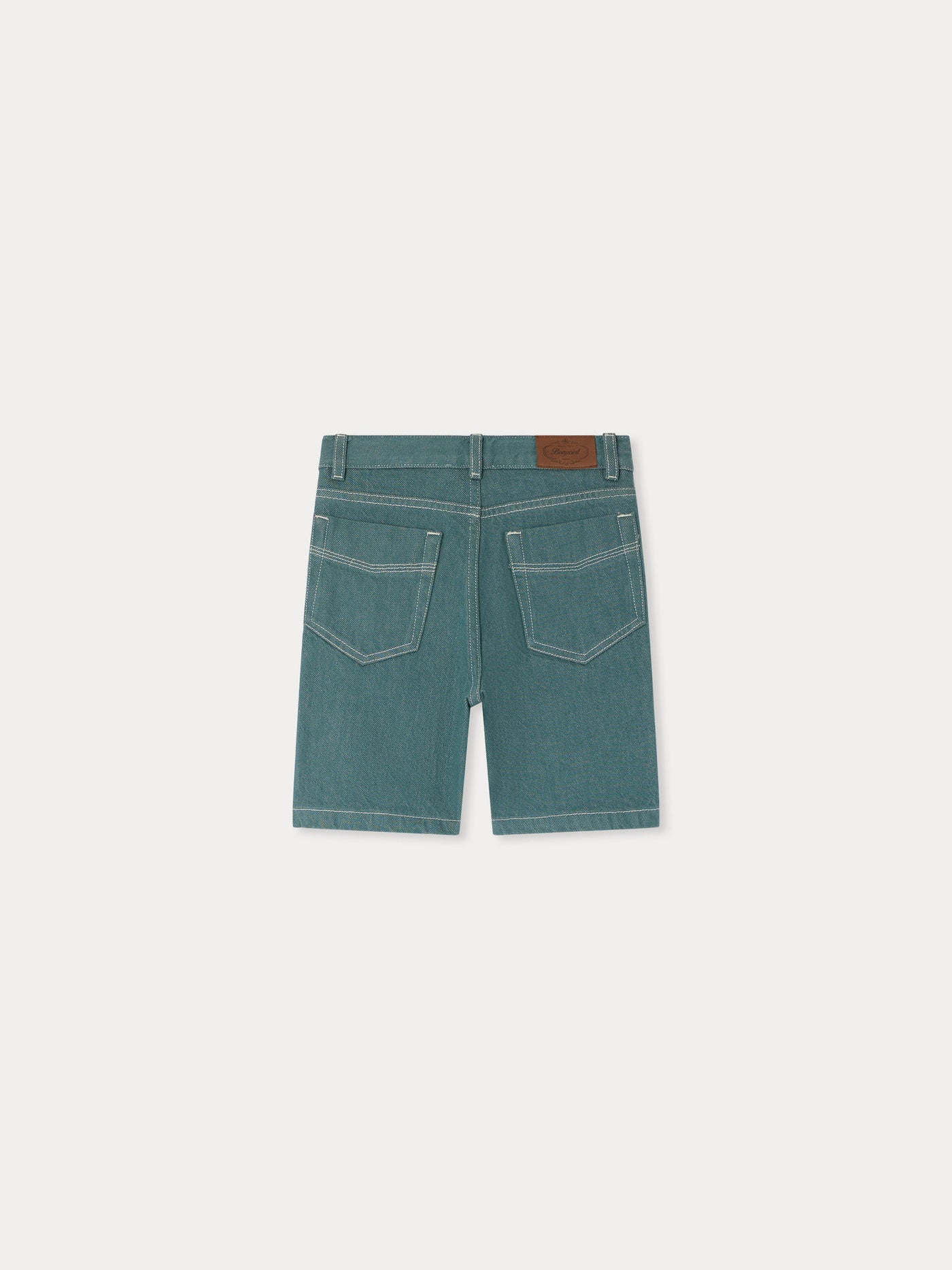 Elvio green Bermuda shorts in organic cotton