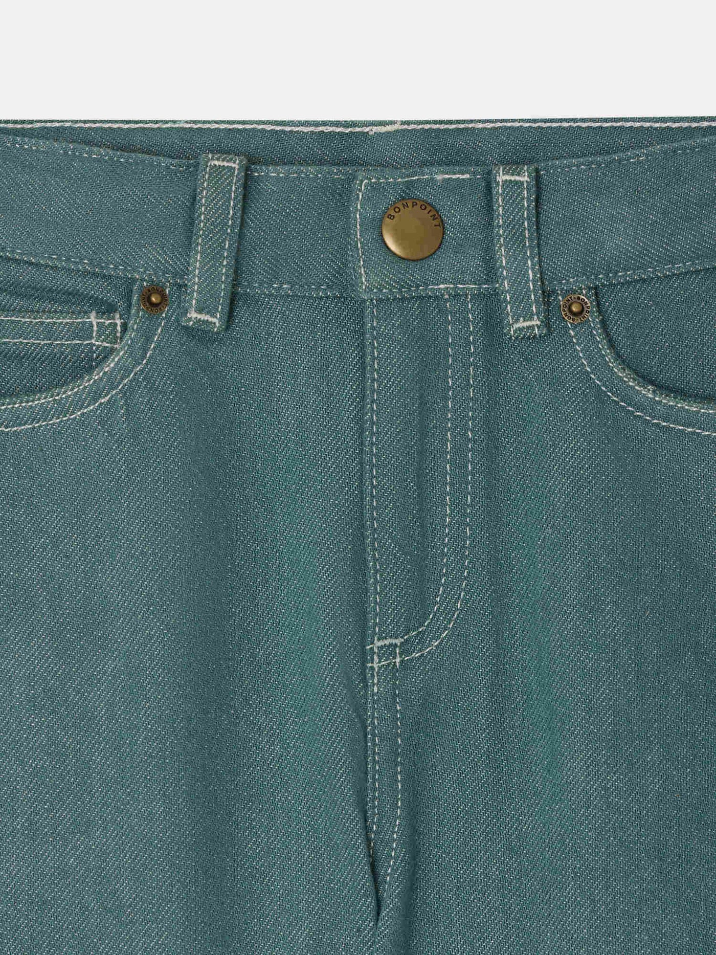 Elvio green Bermuda shorts in organic cotton