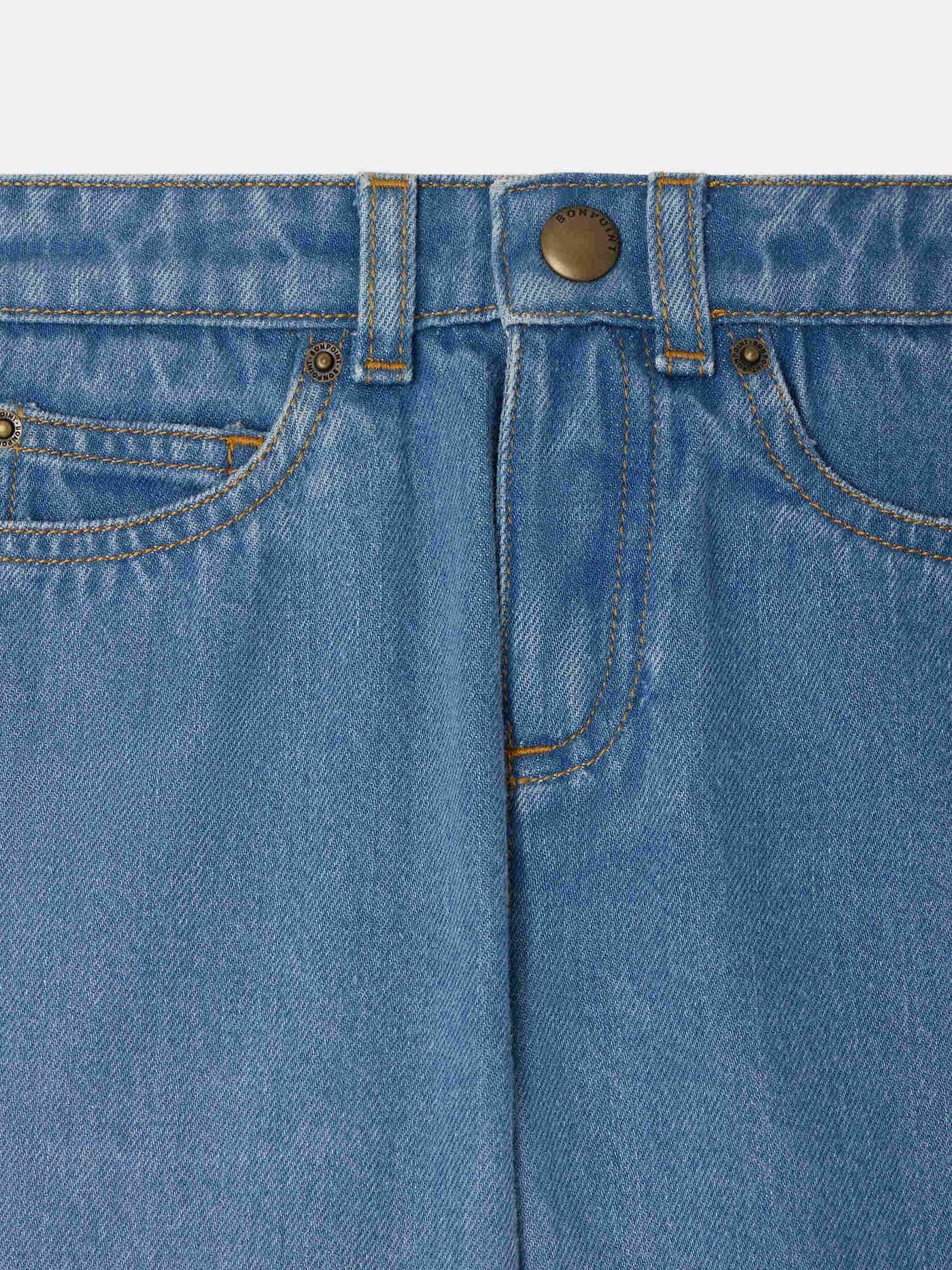 Elvio blue Bermuda shorts in organic cotton
