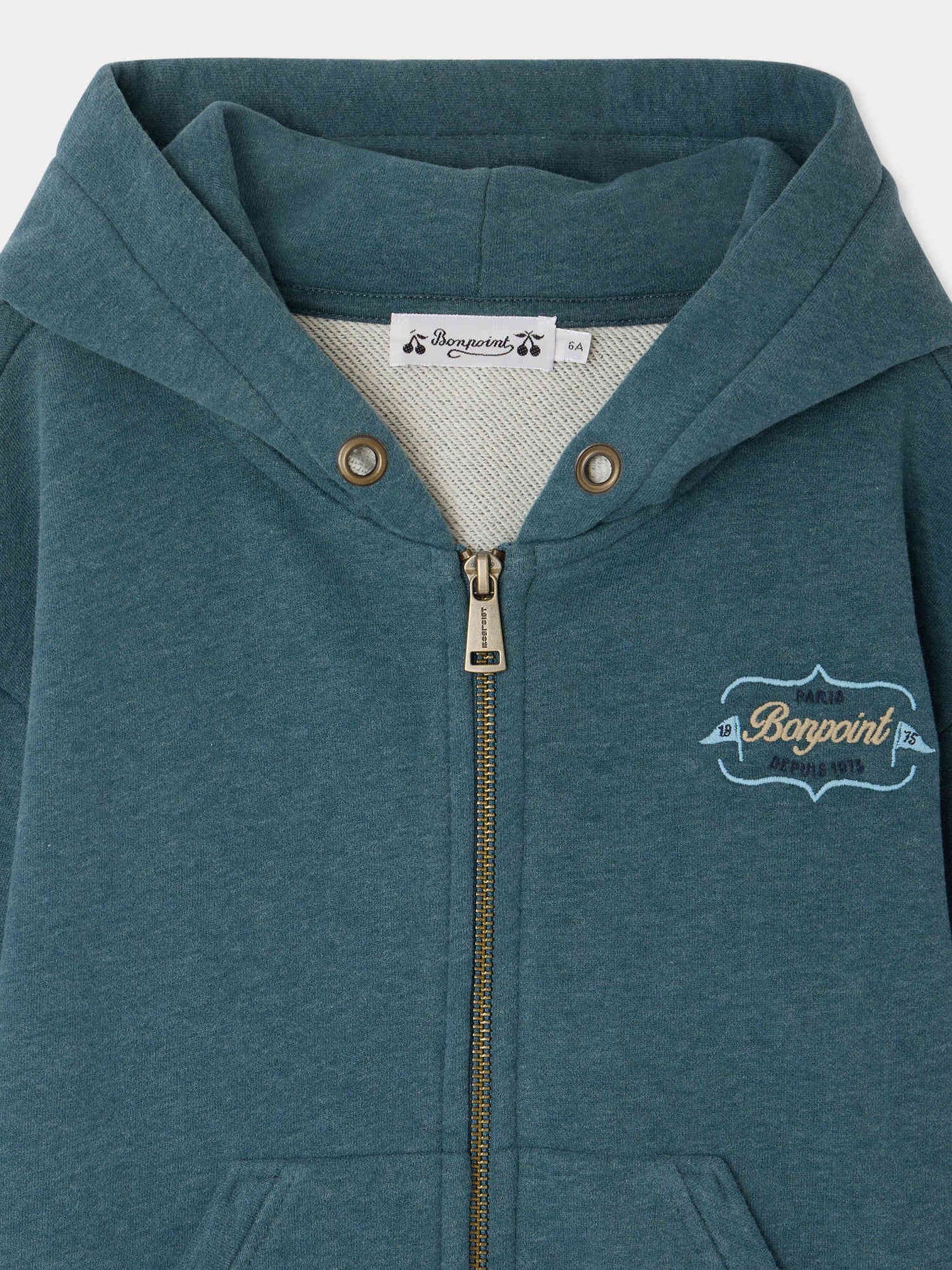 Elroy emerald green hoodie in organic cotton
