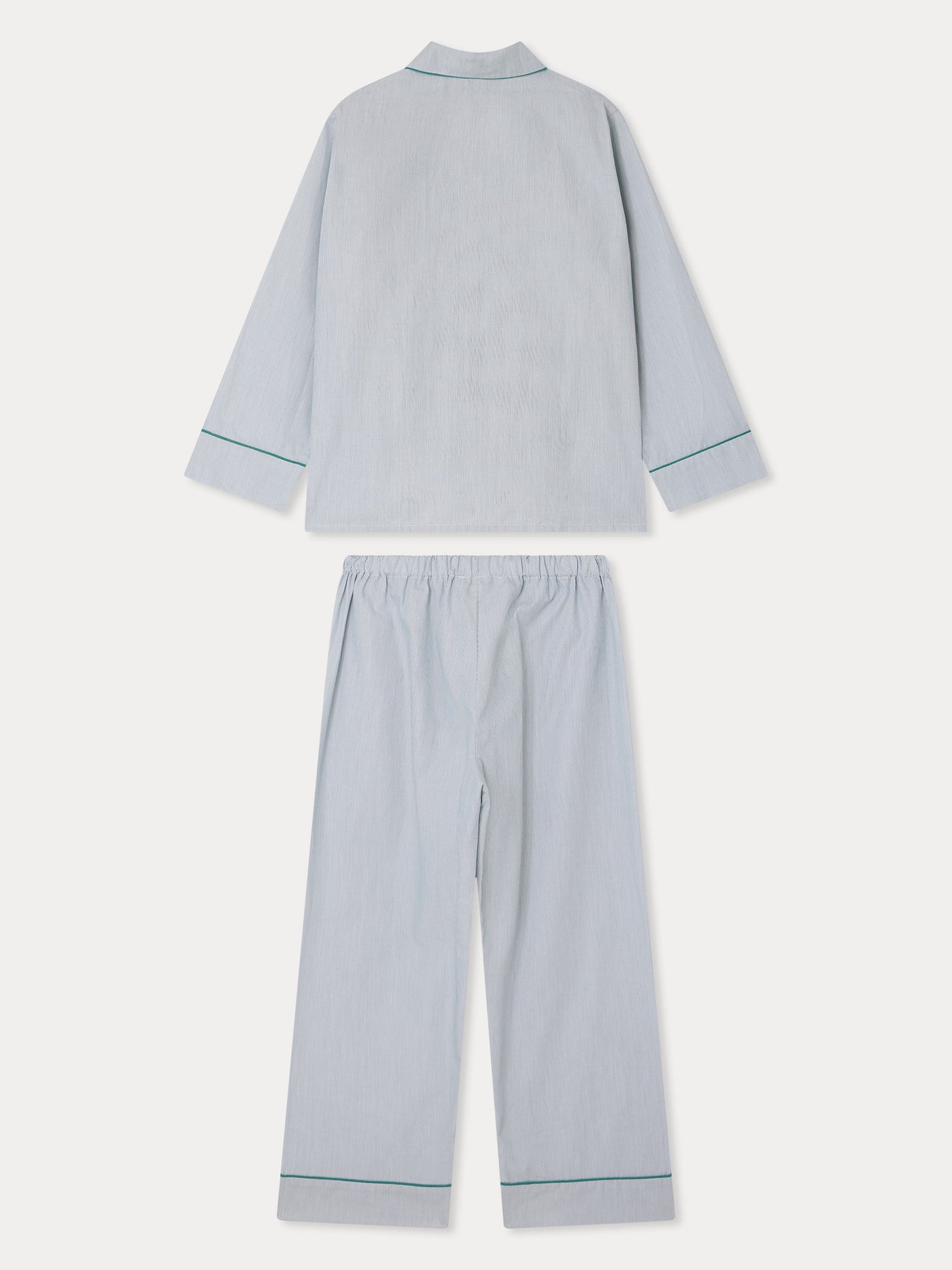 Sleeper shirt pyjamas with contrasting piping