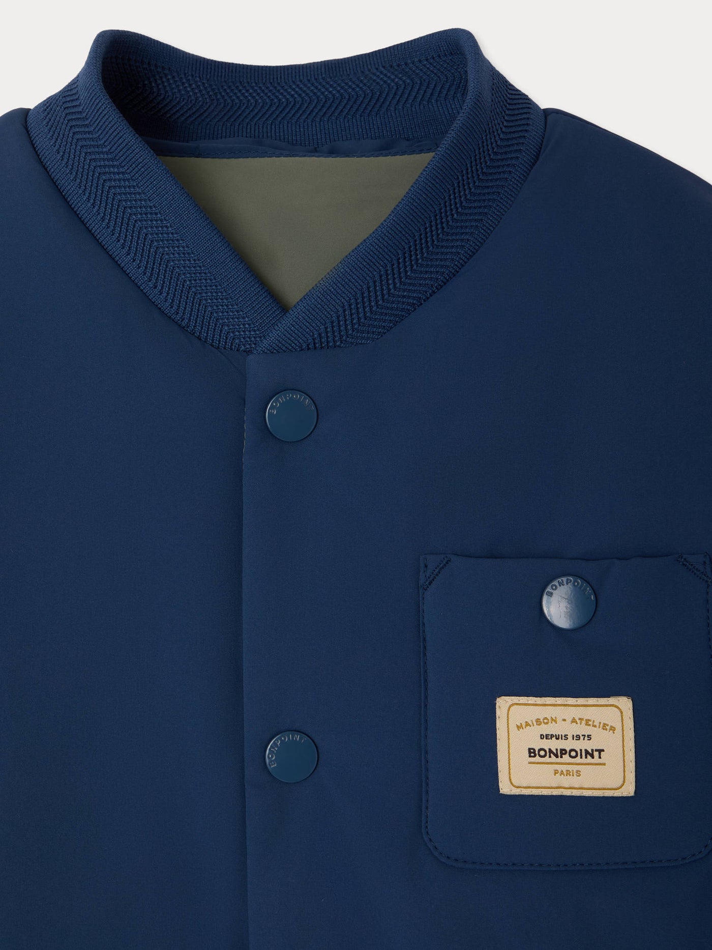 Laurent reversible and water-repellent quilted jacket