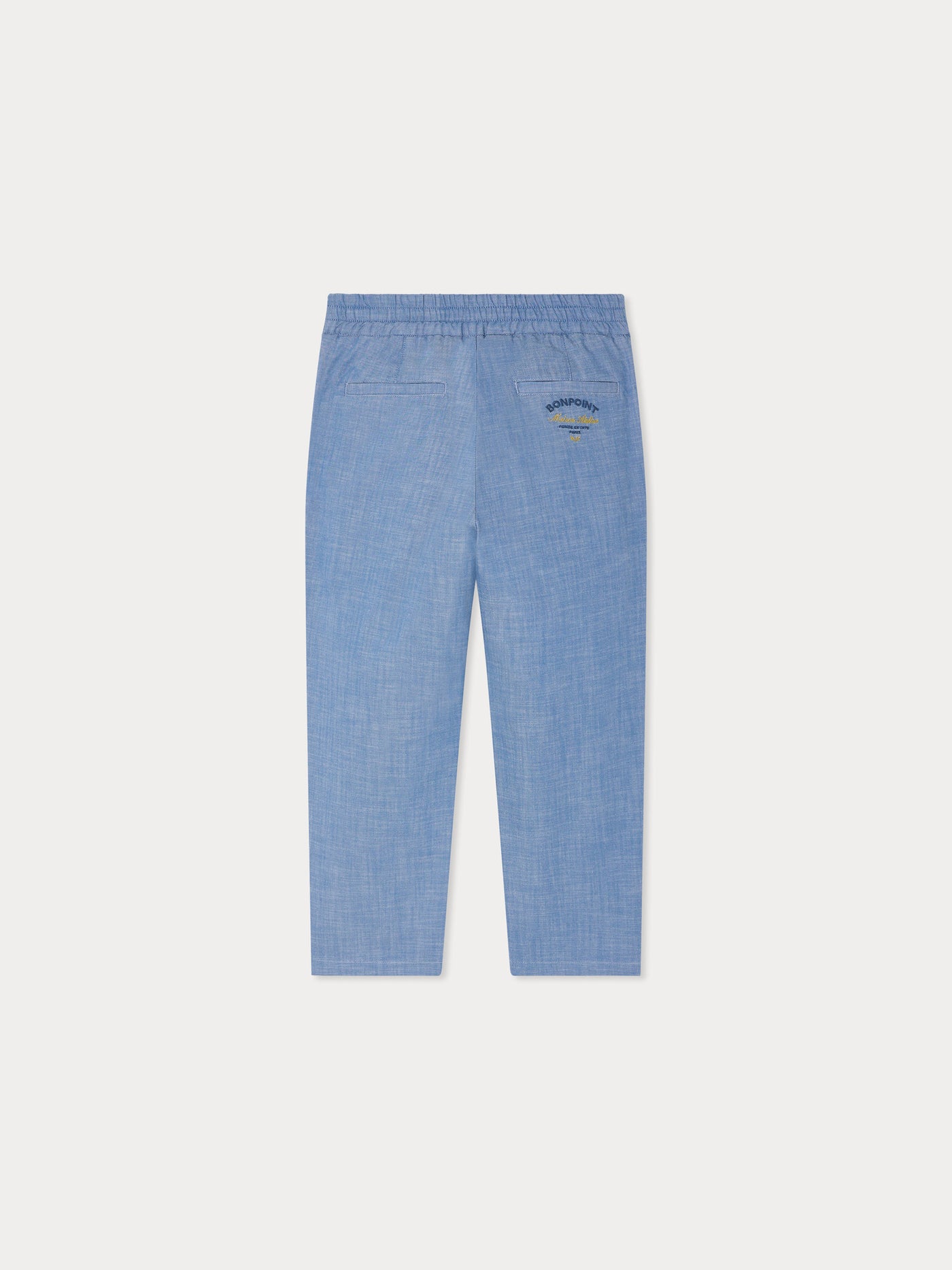 Tilyo chambray chino trousers in organic cotton
