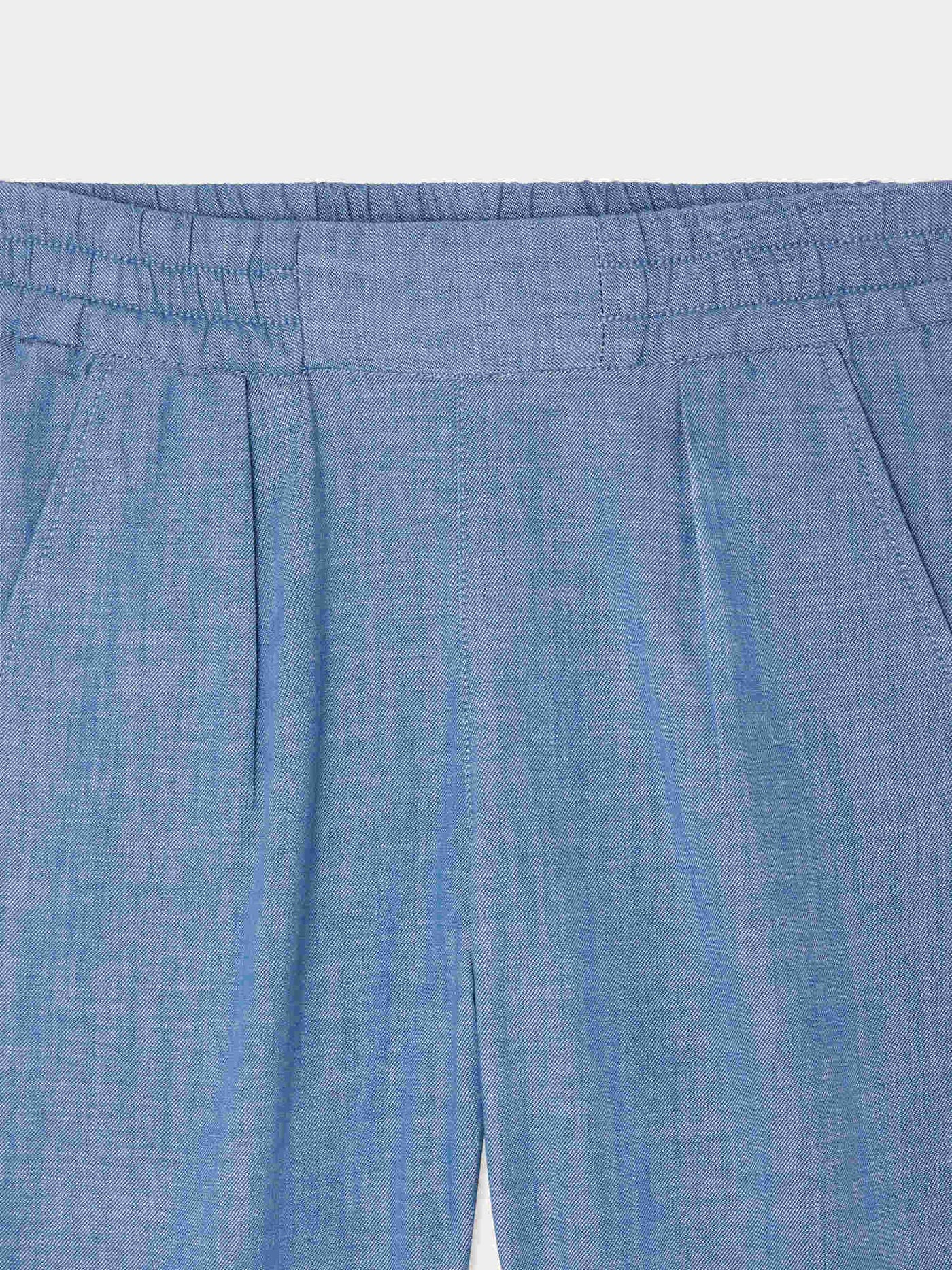 Tilyo chambray chino trousers in organic cotton