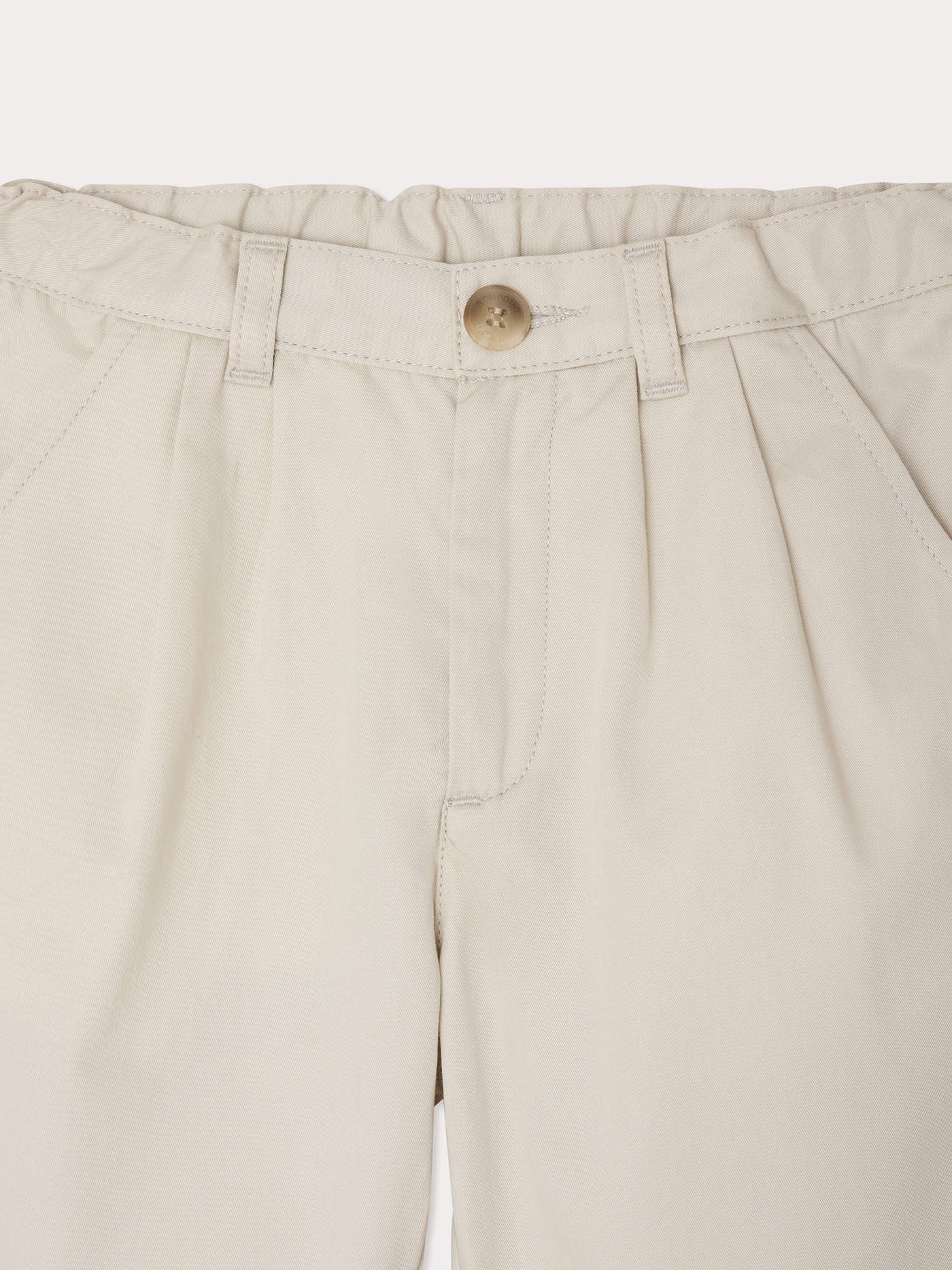 Stephen pleated chino trousers in organic cotton
