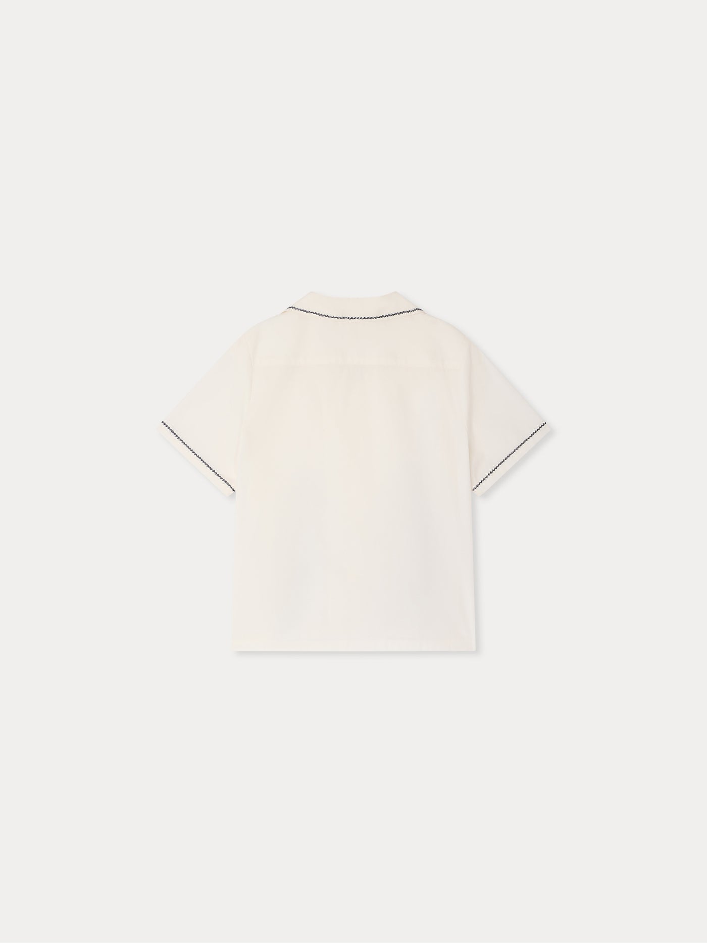 Steve shirt embroidered in organic cotton poplin