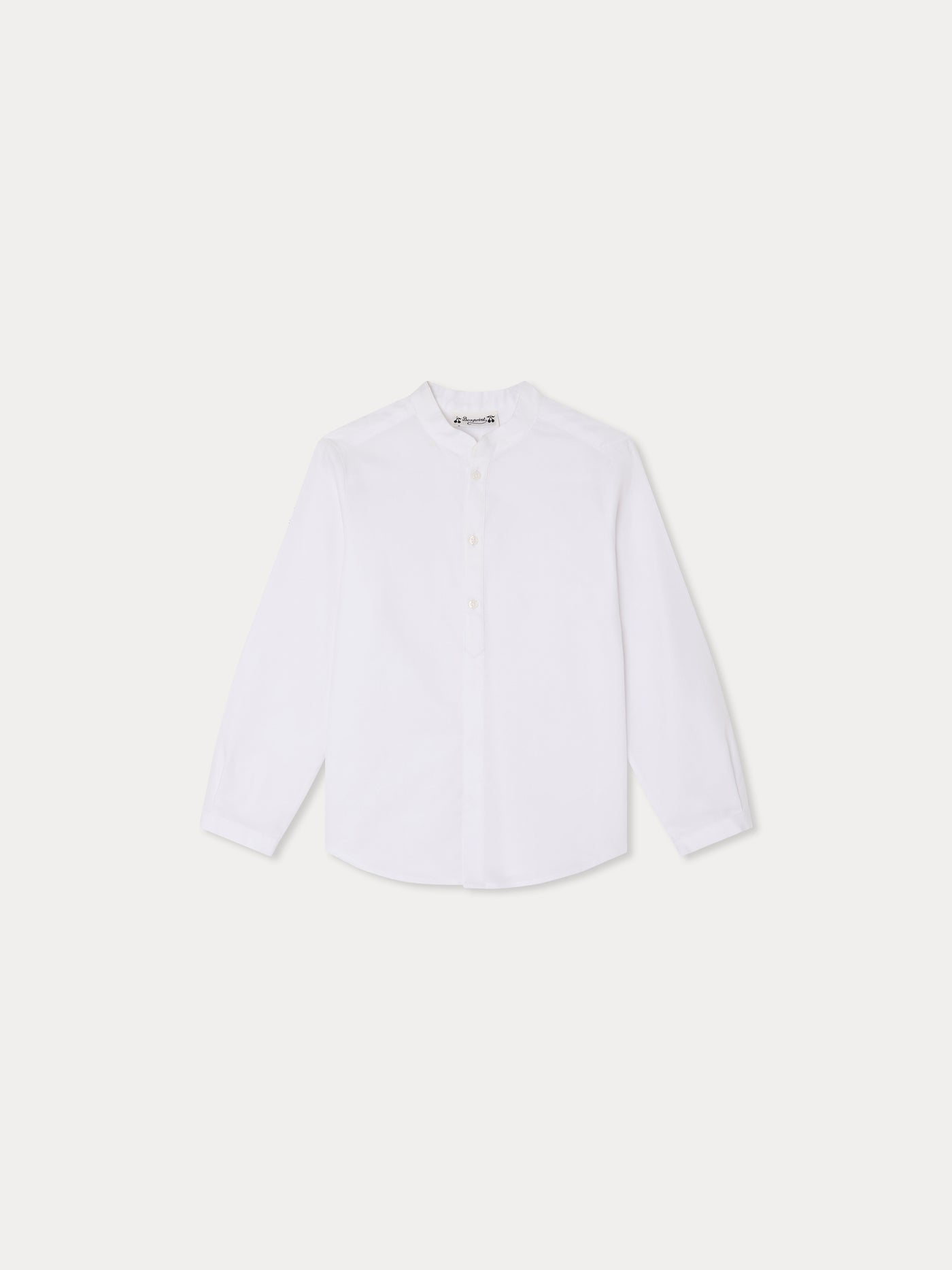 Elies shirt with mandarin collar in woven cotton