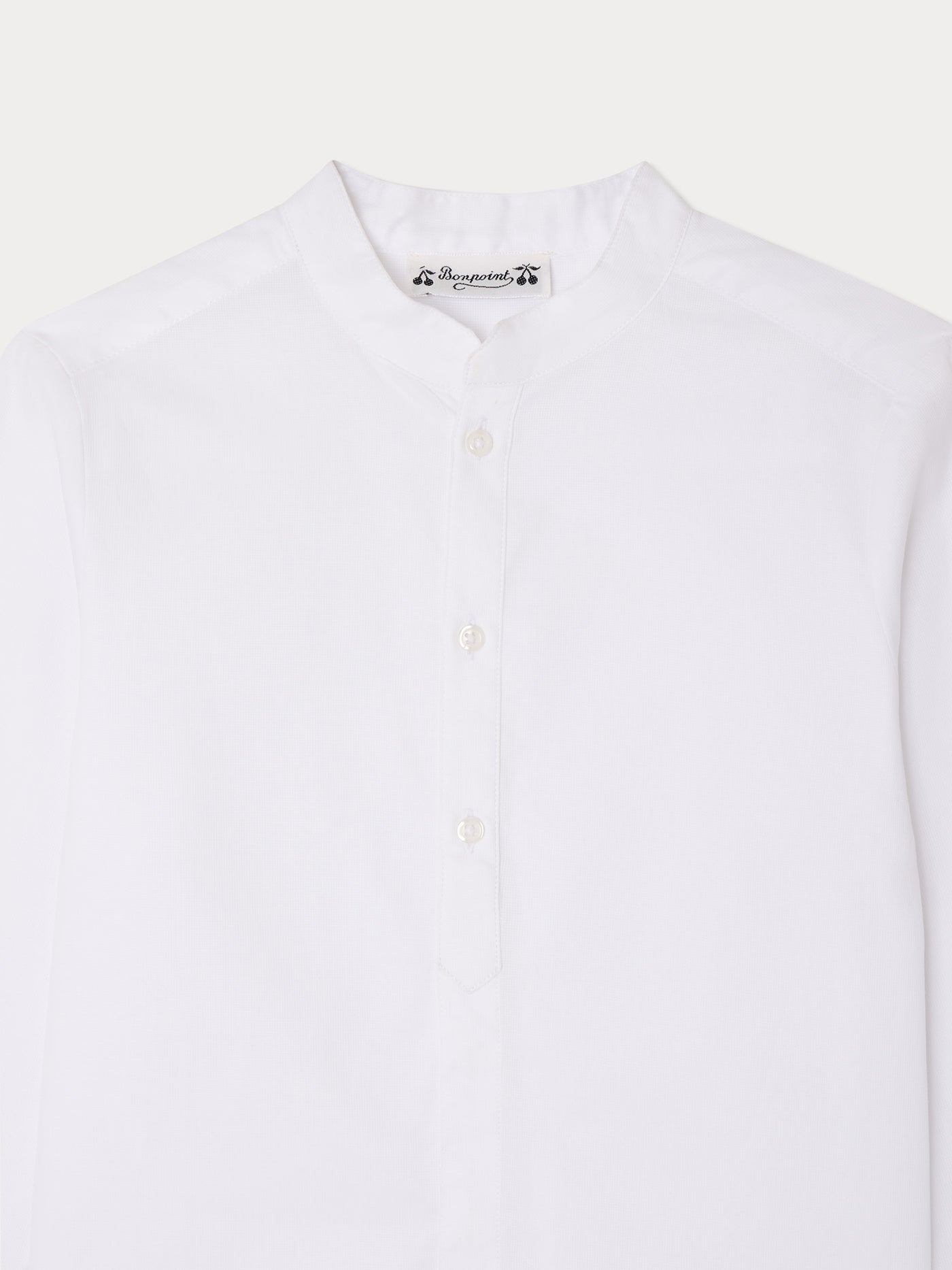 Elies shirt with mandarin collar in woven cotton