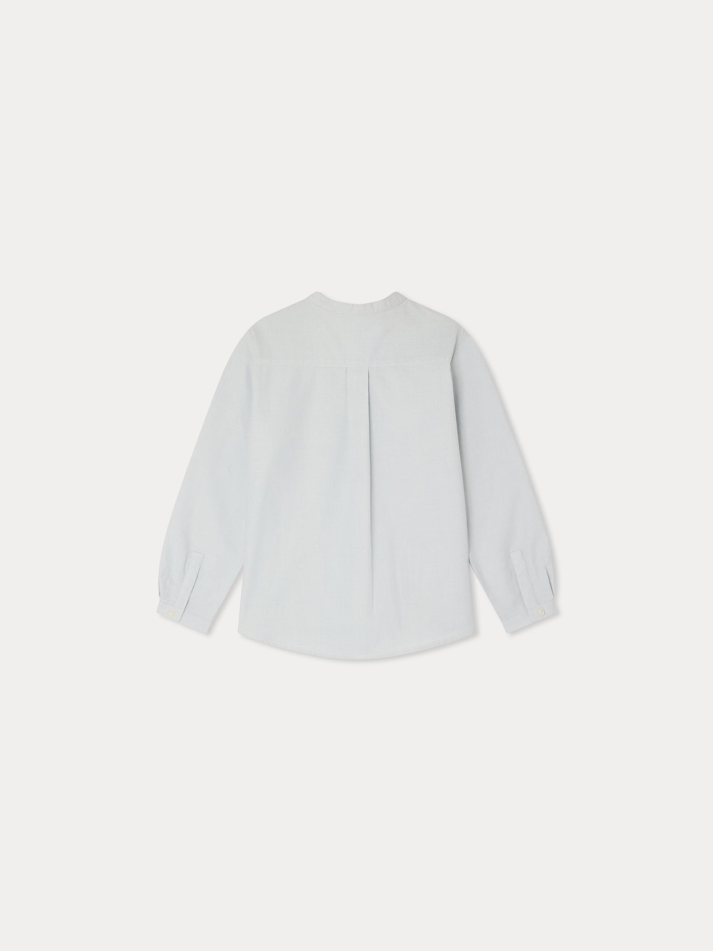 Claude shirt with mandarin collar in organic cotton