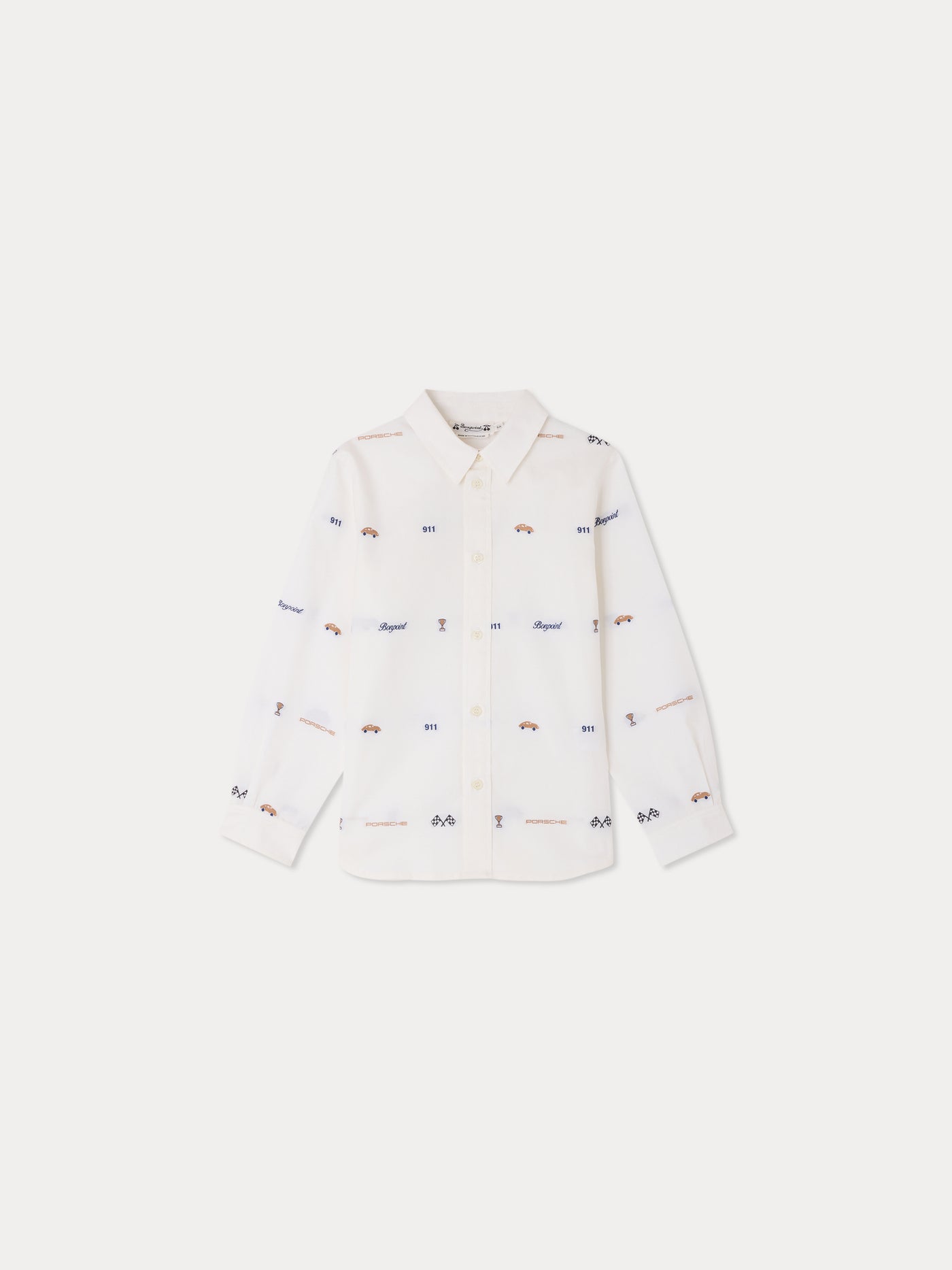 Bonpoint x Porsche Daho shirt in light organic cotton jacquard