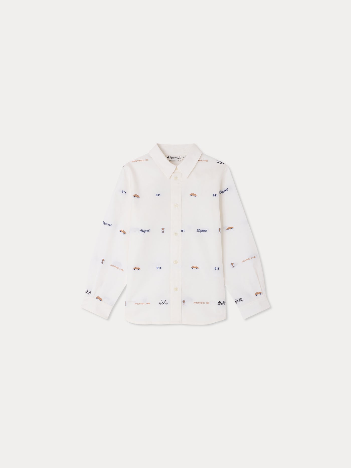 Bonpoint x Porsche Daho shirt in light organic cotton jacquard