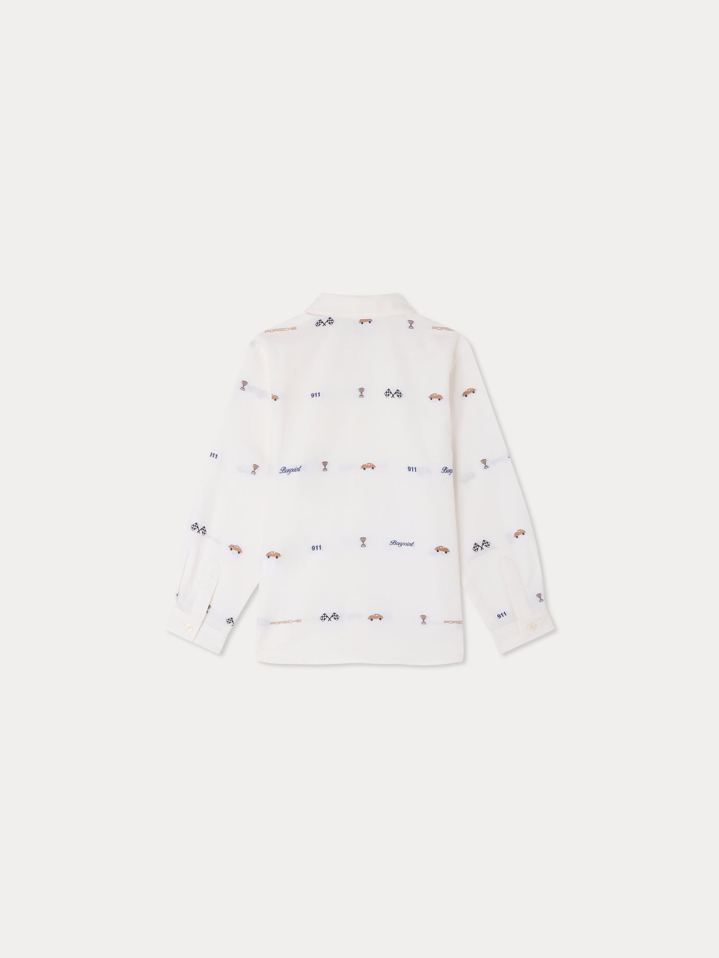 Bonpoint x Porsche Daho shirt in light organic cotton jacquard