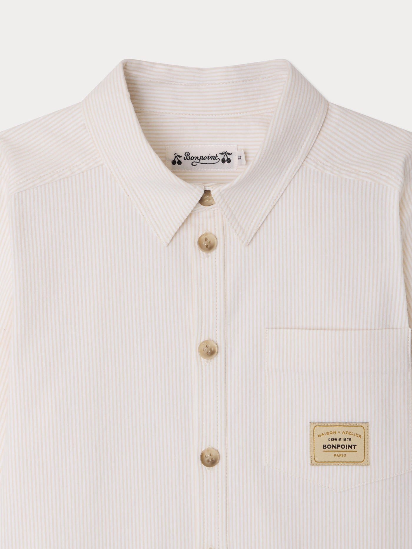 Lucan shirt in organic seersucker cotton
