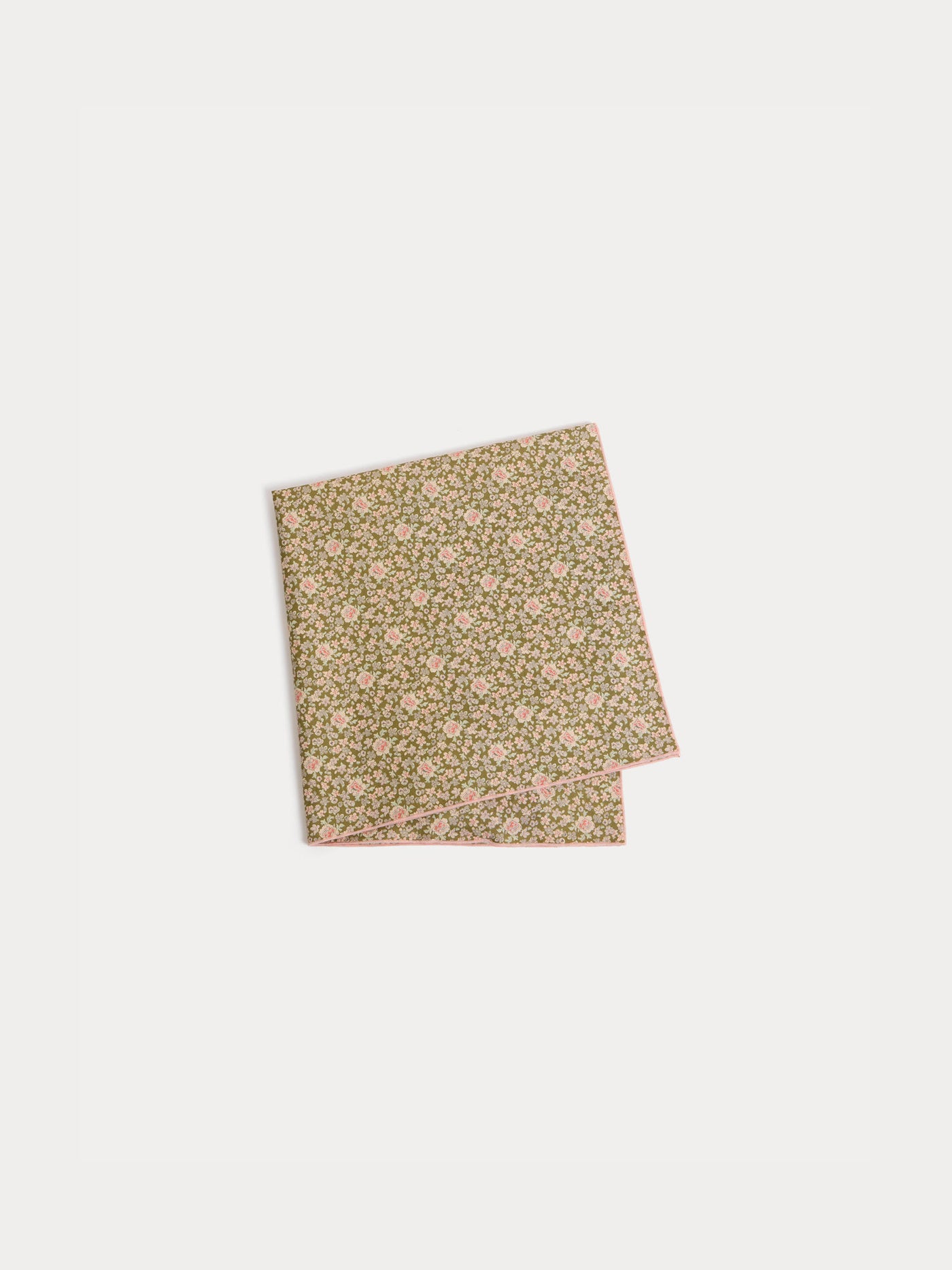 Cayati scarf with lime green flowers in Liberty organic cotton fabric