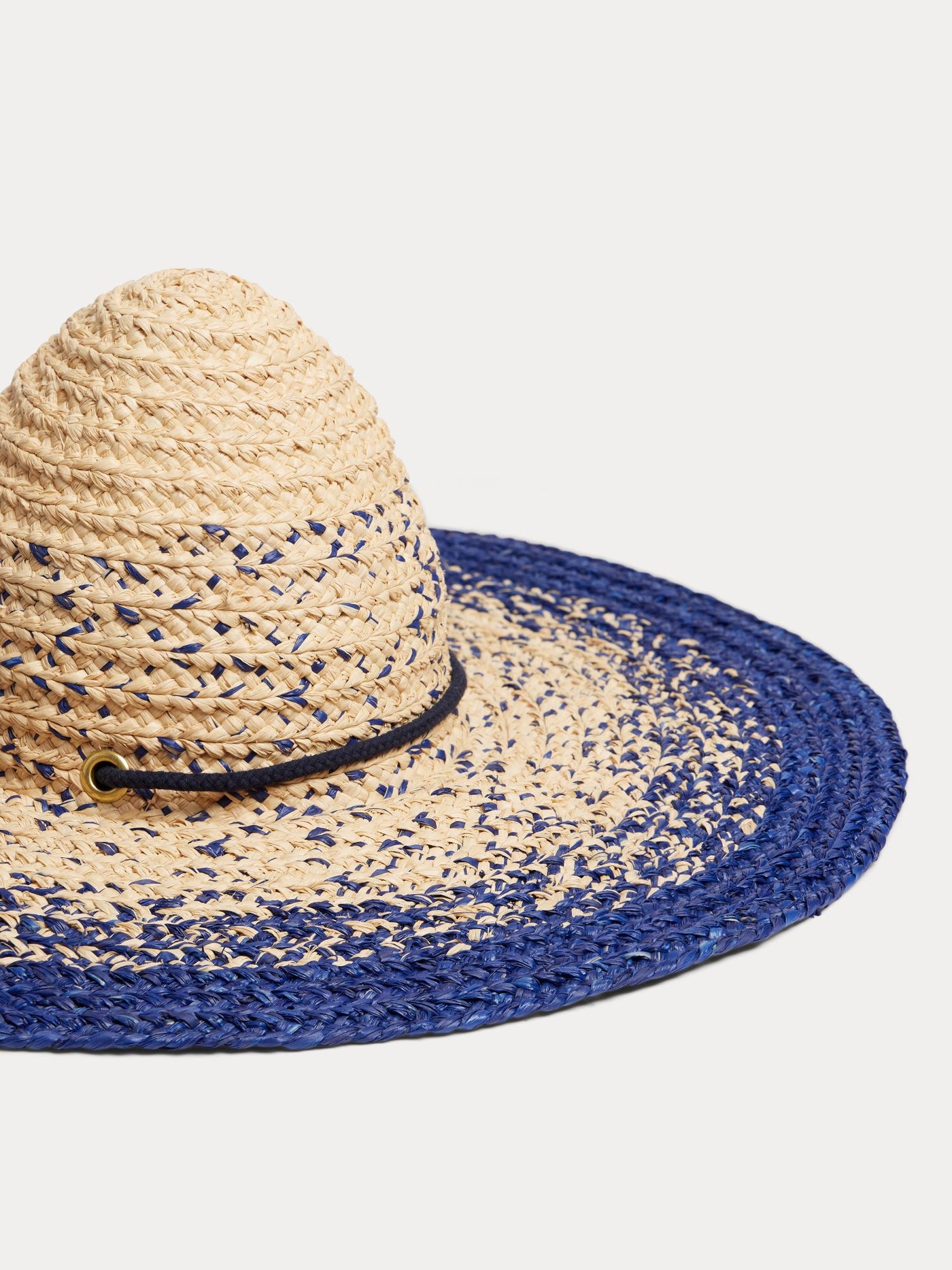 Lajon capeline in two-tone raffia
