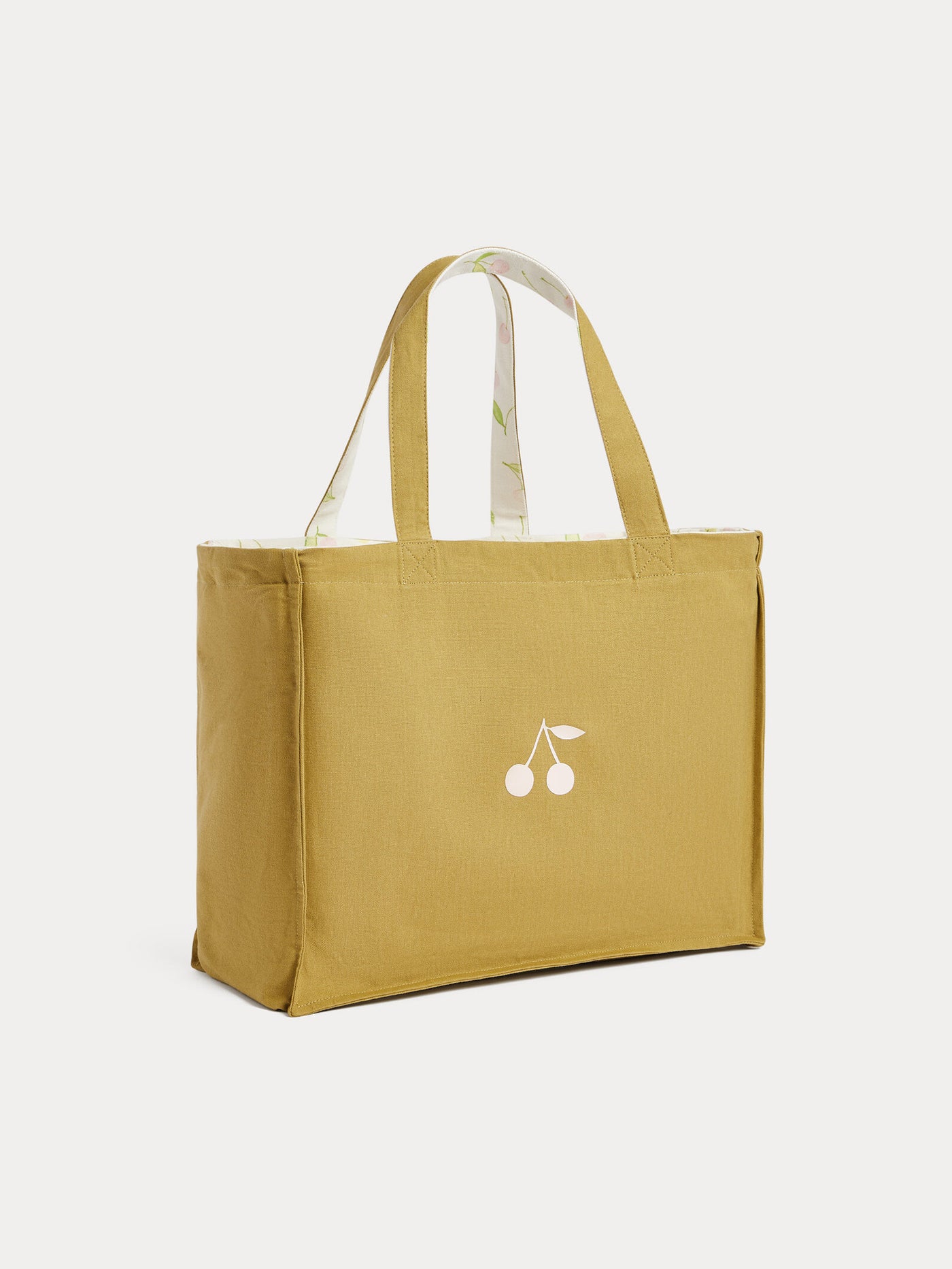 Emiko reversible tote bag with cherry print