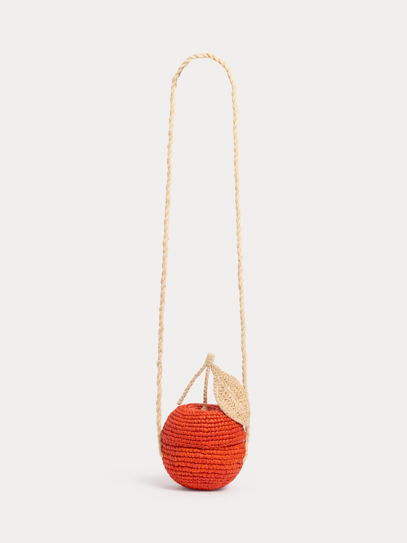 Laney handmade cherry raffia bag