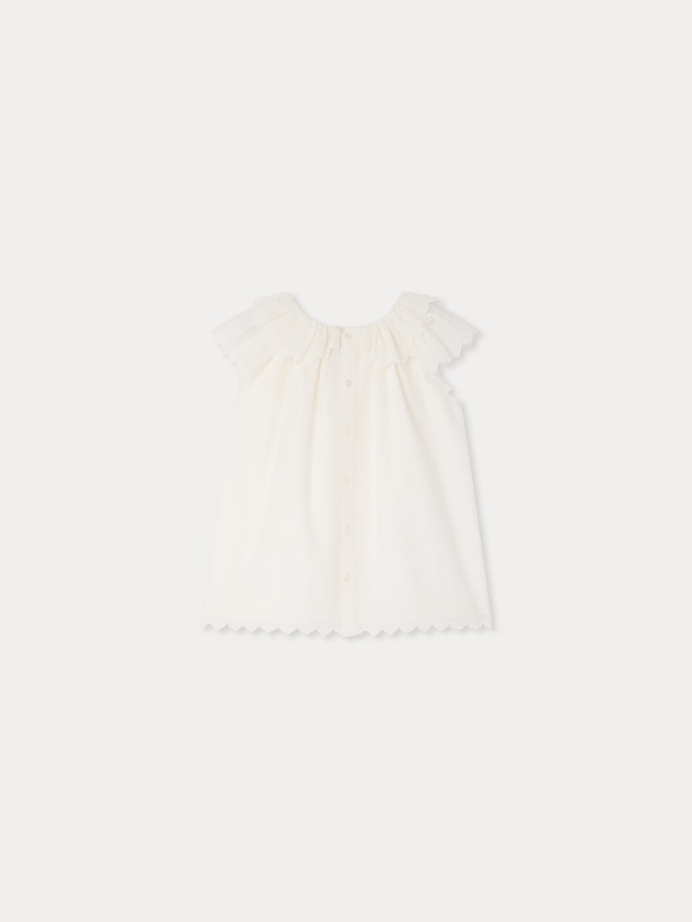 Laurel blouse with broderie anglaise in organic cotton
