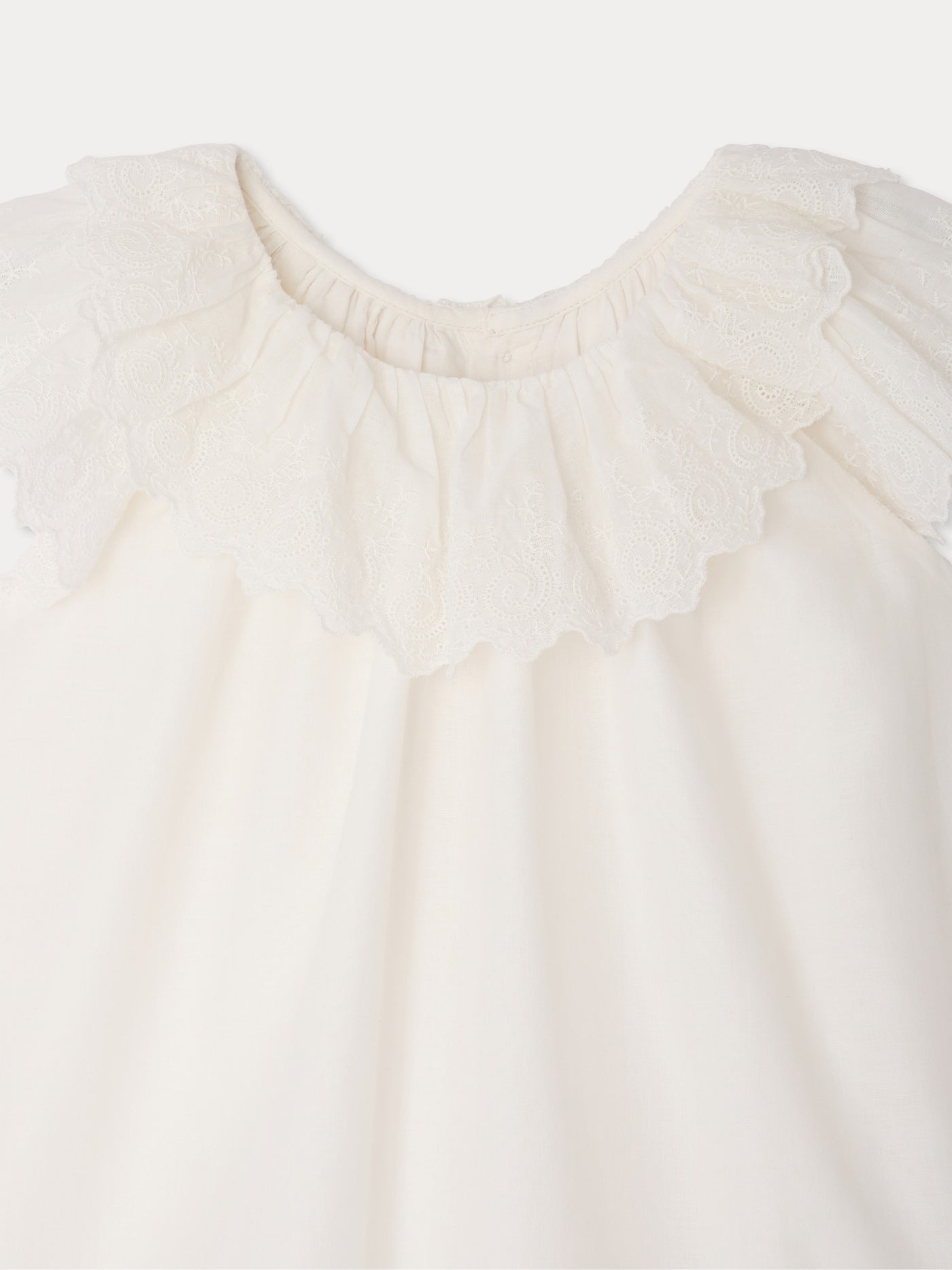 Laurel blouse with broderie anglaise in organic cotton