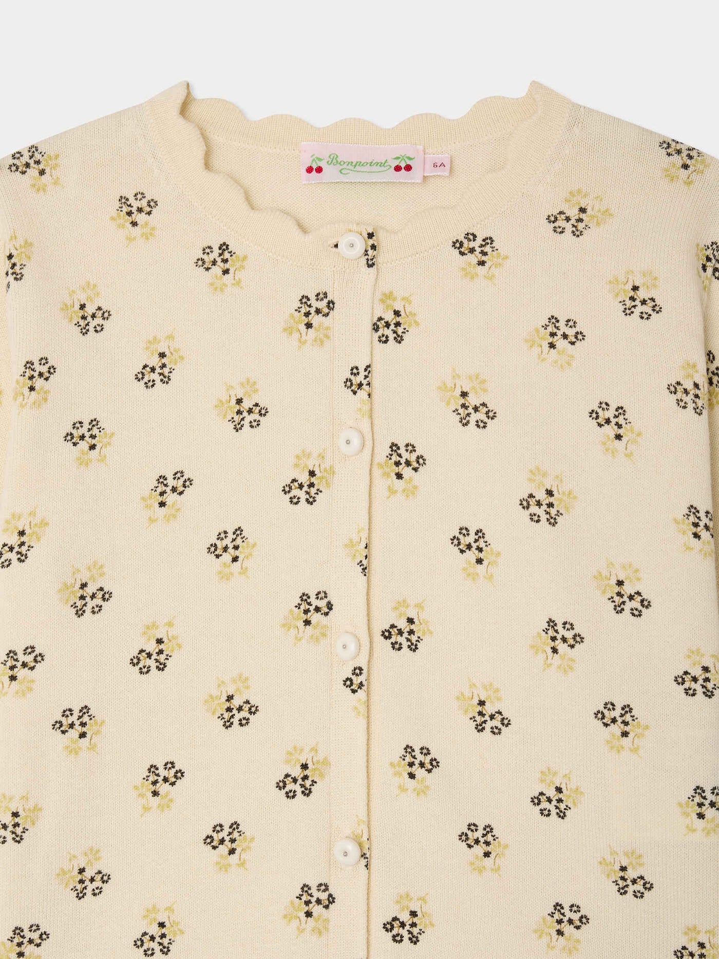 Lume round neck cardigan in organic cotton