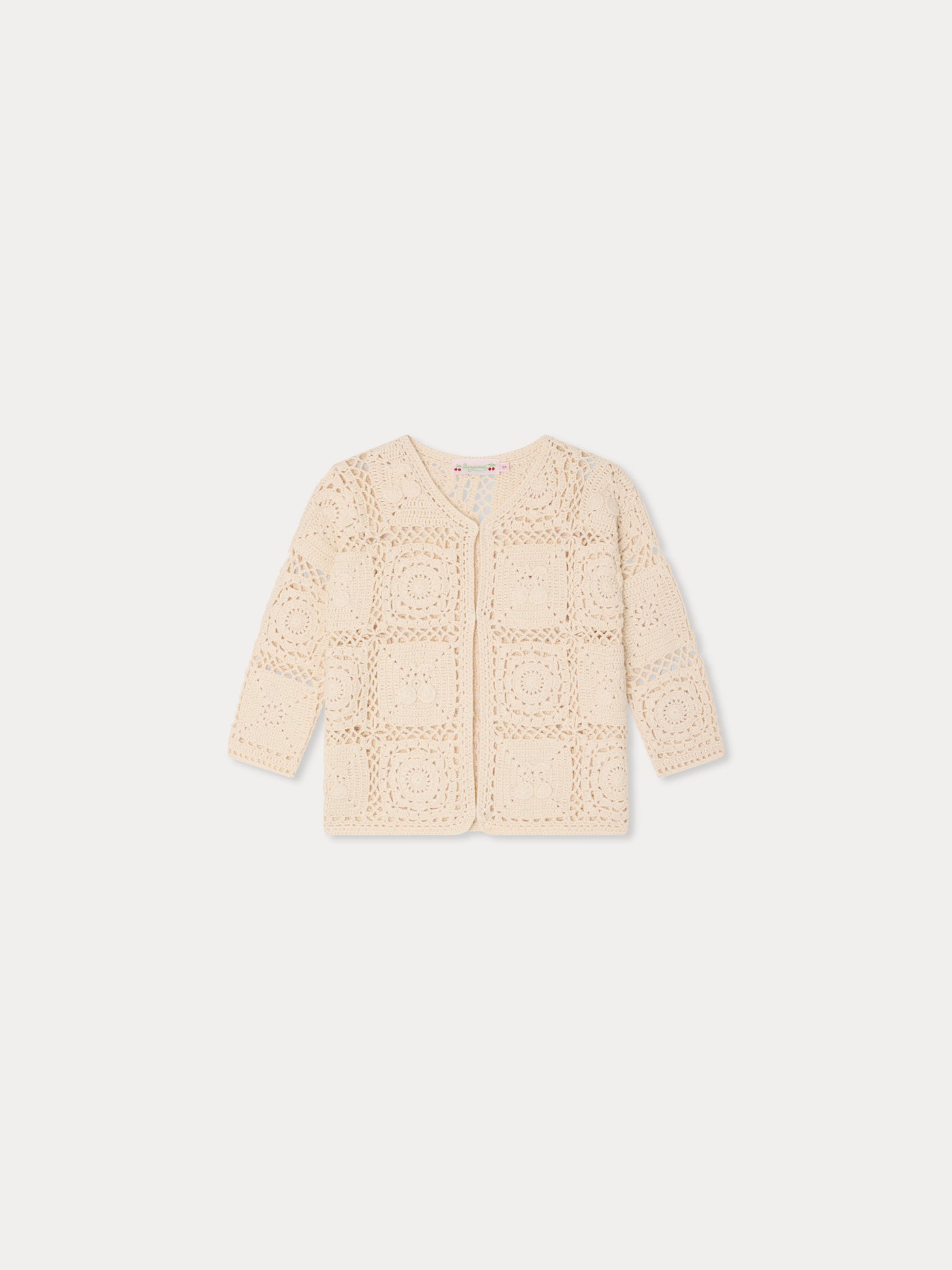 Lea-Marie hand-crocheted round neck cardigan