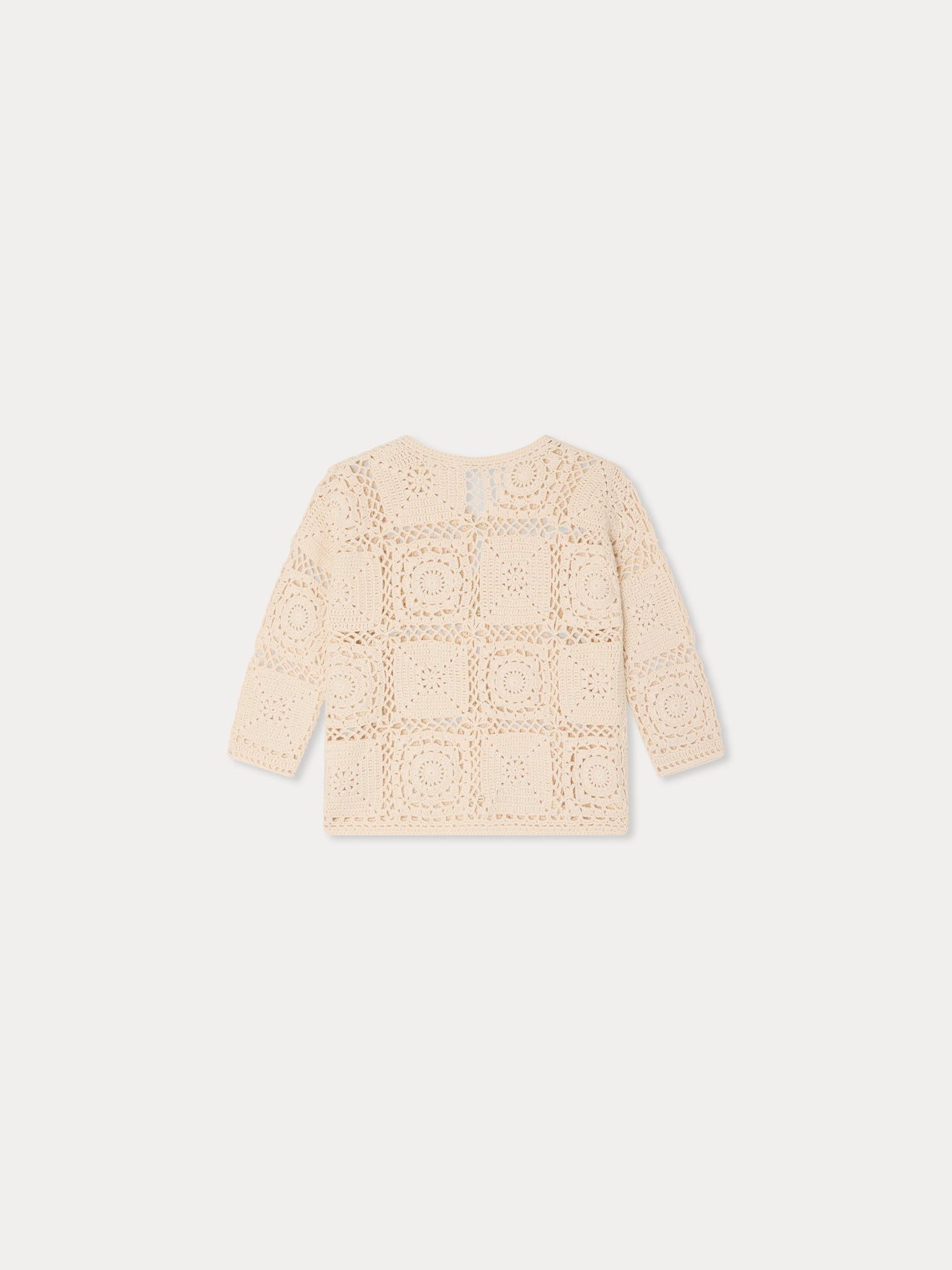 Lea-Marie hand-crocheted round neck cardigan