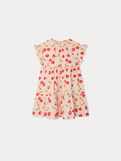Leontine dress with ruffles in organic cotton