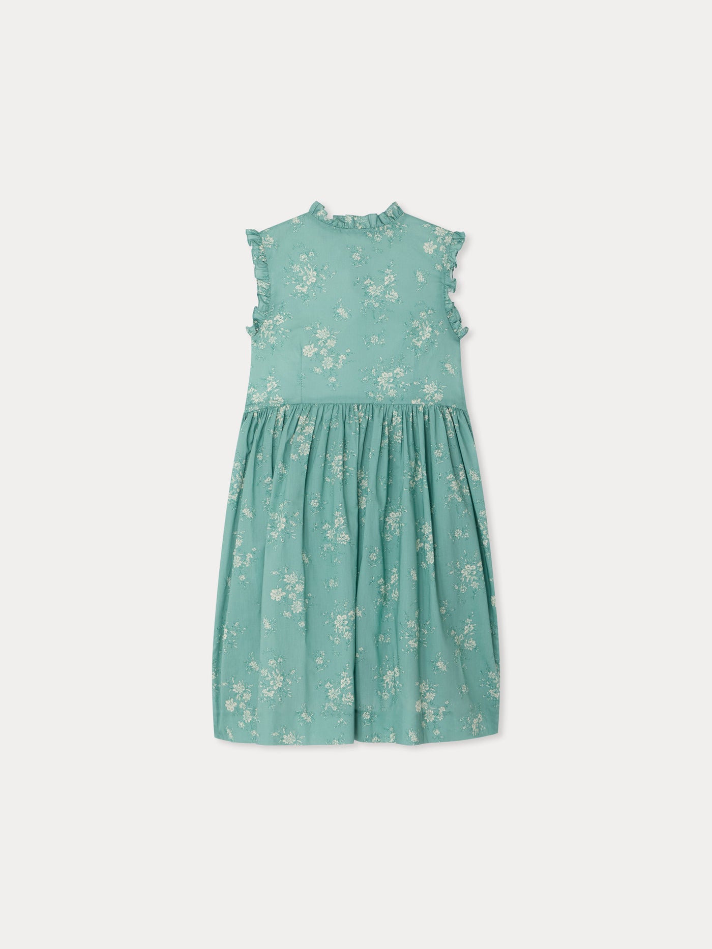 Fabiola dress smocked and hand-embroidered in Liberty organic cotton fabric