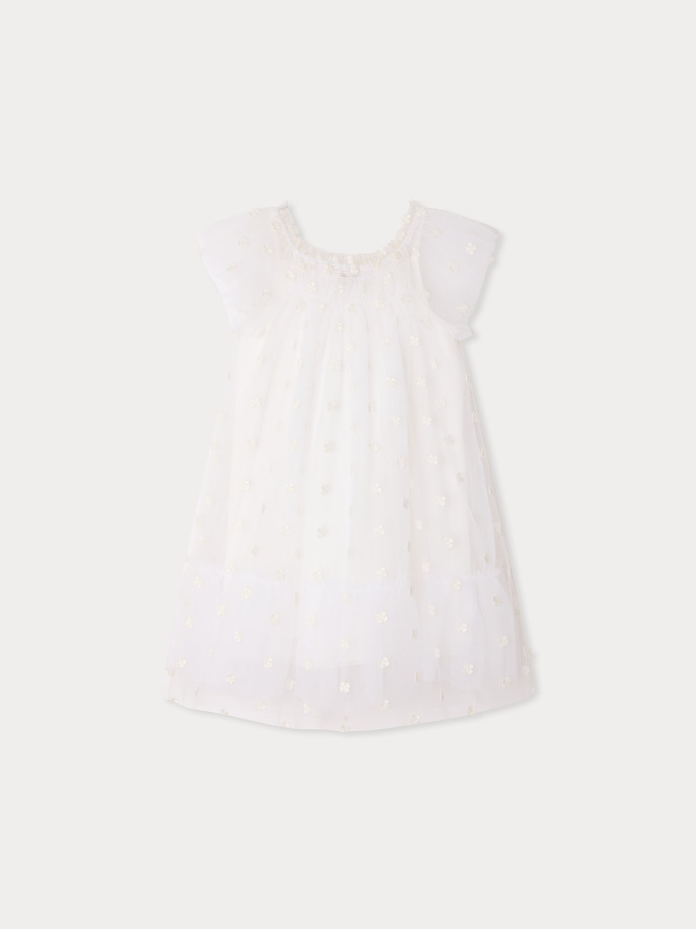 Lisabeth dress in tulle embroidered with flowers