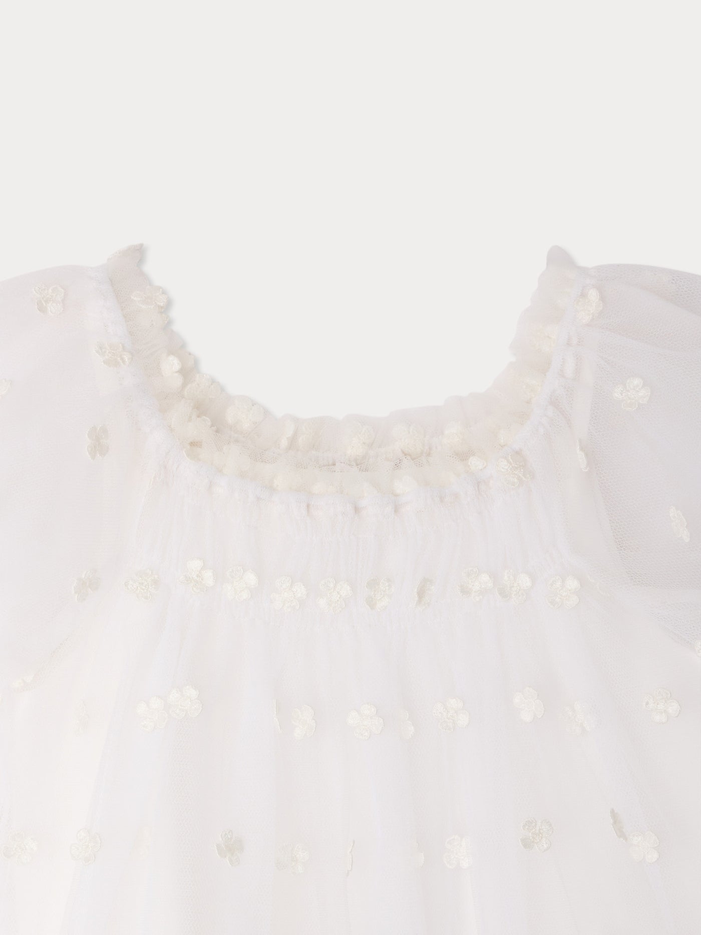 Lisabeth dress in tulle embroidered with flowers