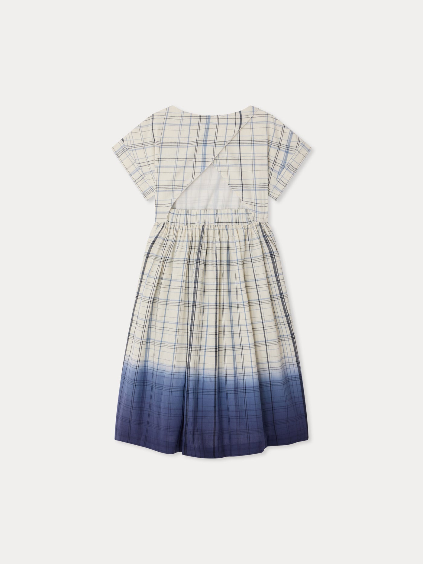 Edelweiss checkered and overdyed dress
