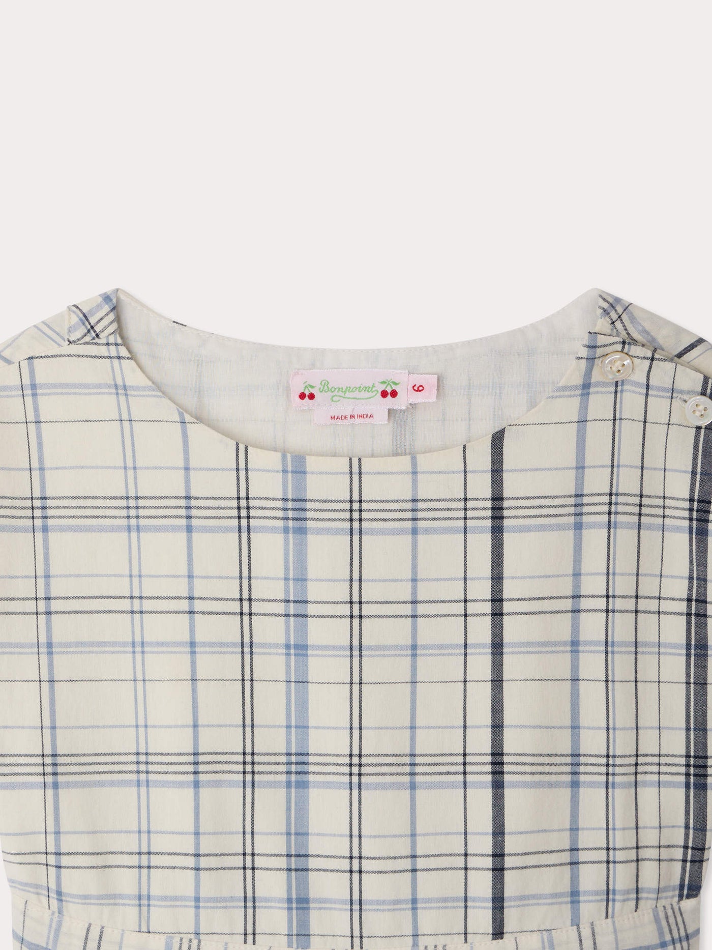 Edelweiss checkered and overdyed dress