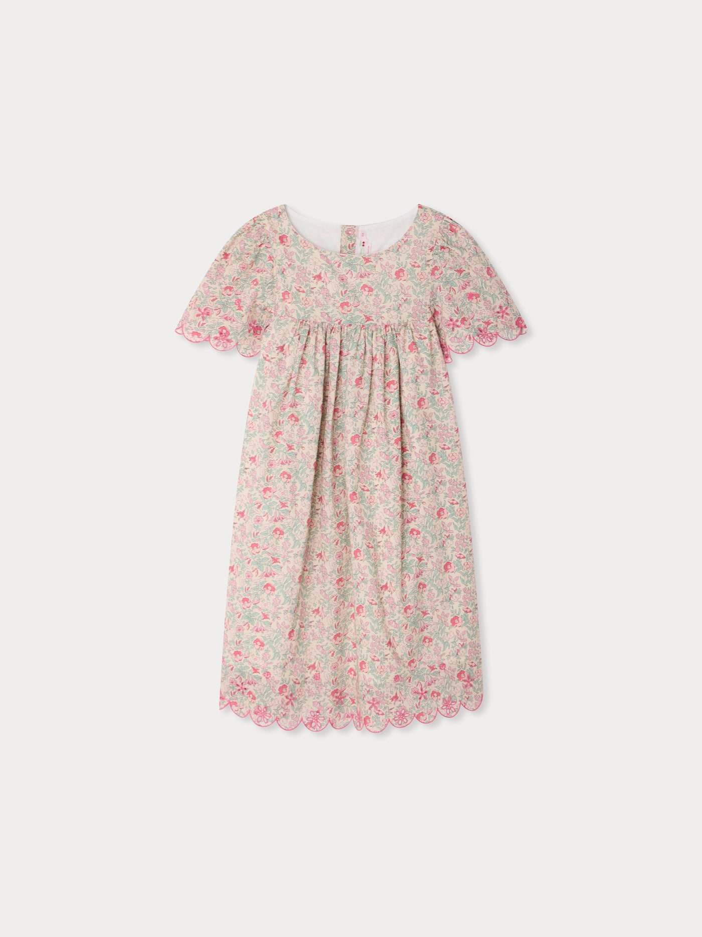 Lysiane dress with English embroidery in Liberty organic cotton fabric