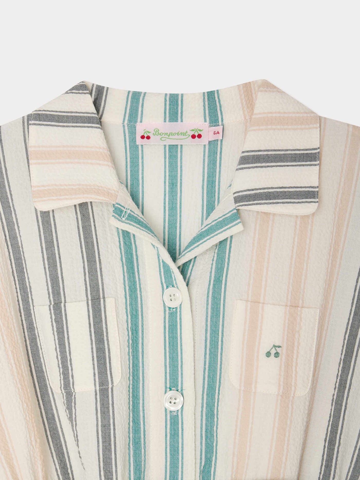 Gisele striped dress in organic cotton