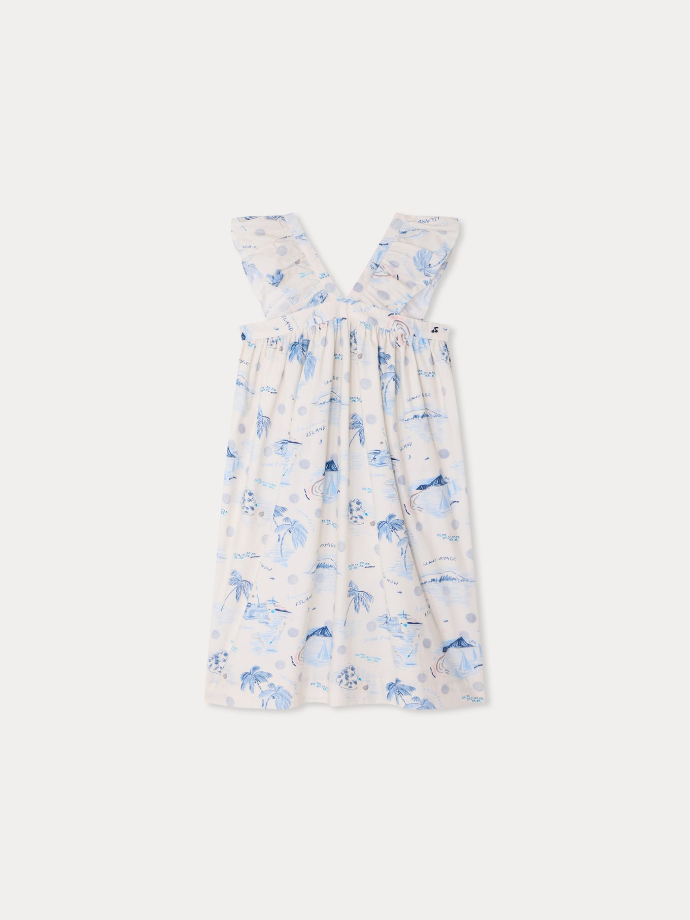Eleana island print dress in organic cotton