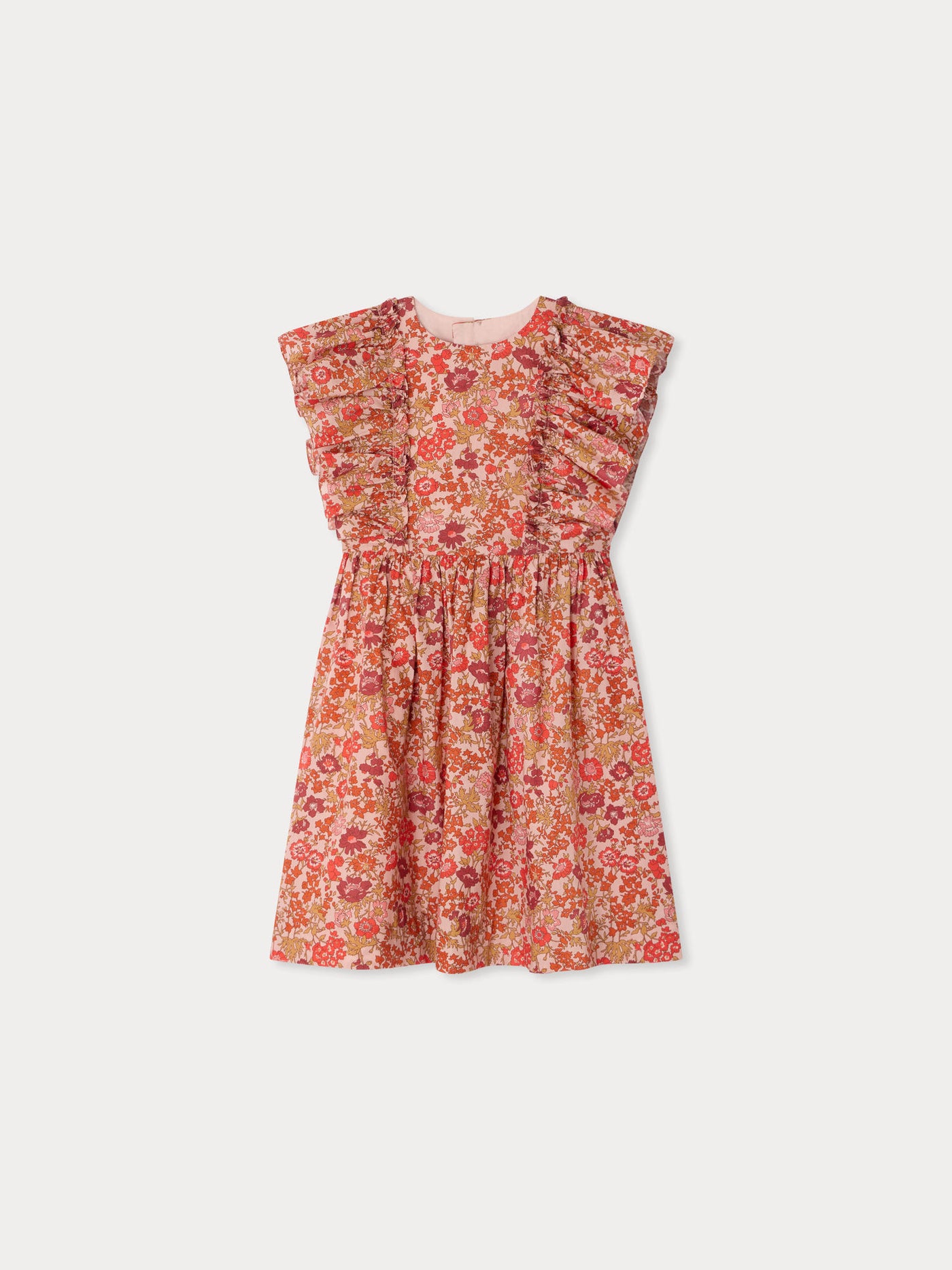 Lizzy dress with ruffles in Liberty fabric and organic cotton