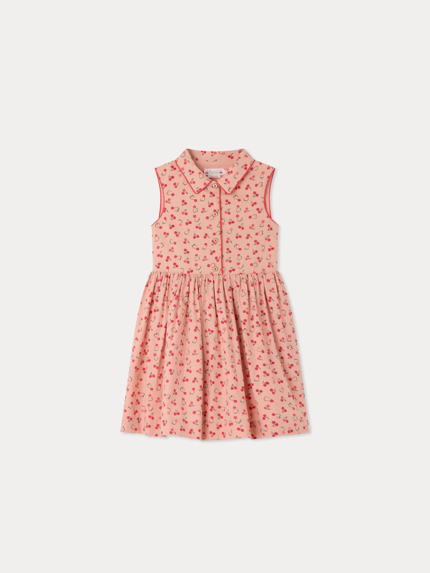 Anne dress with cherry print in organic cotton