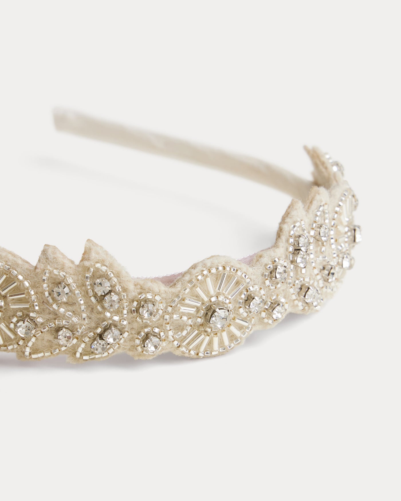 Laure headband with rhinestones and pearls