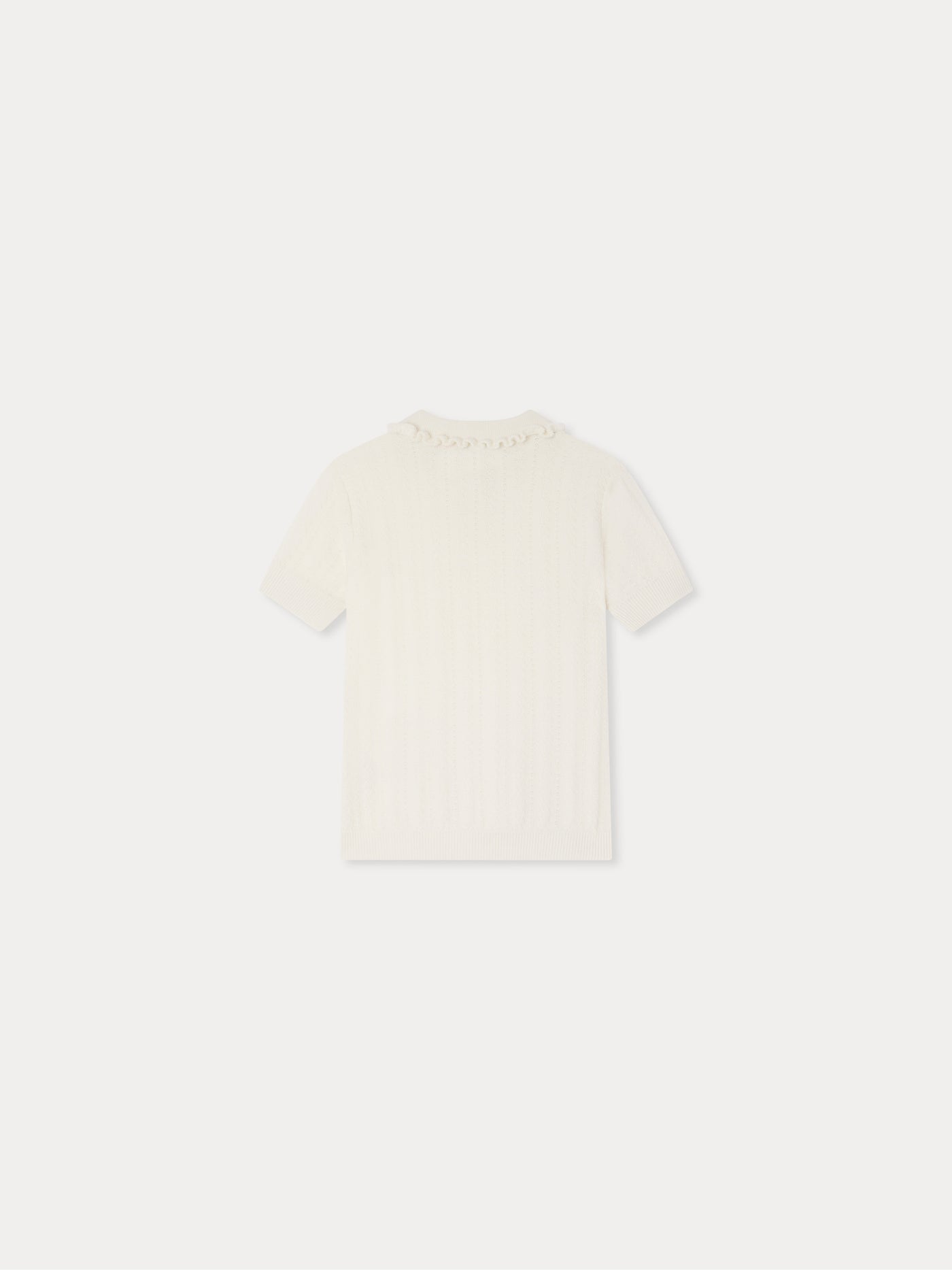 Landry pointelle knit sweater in organic cotton