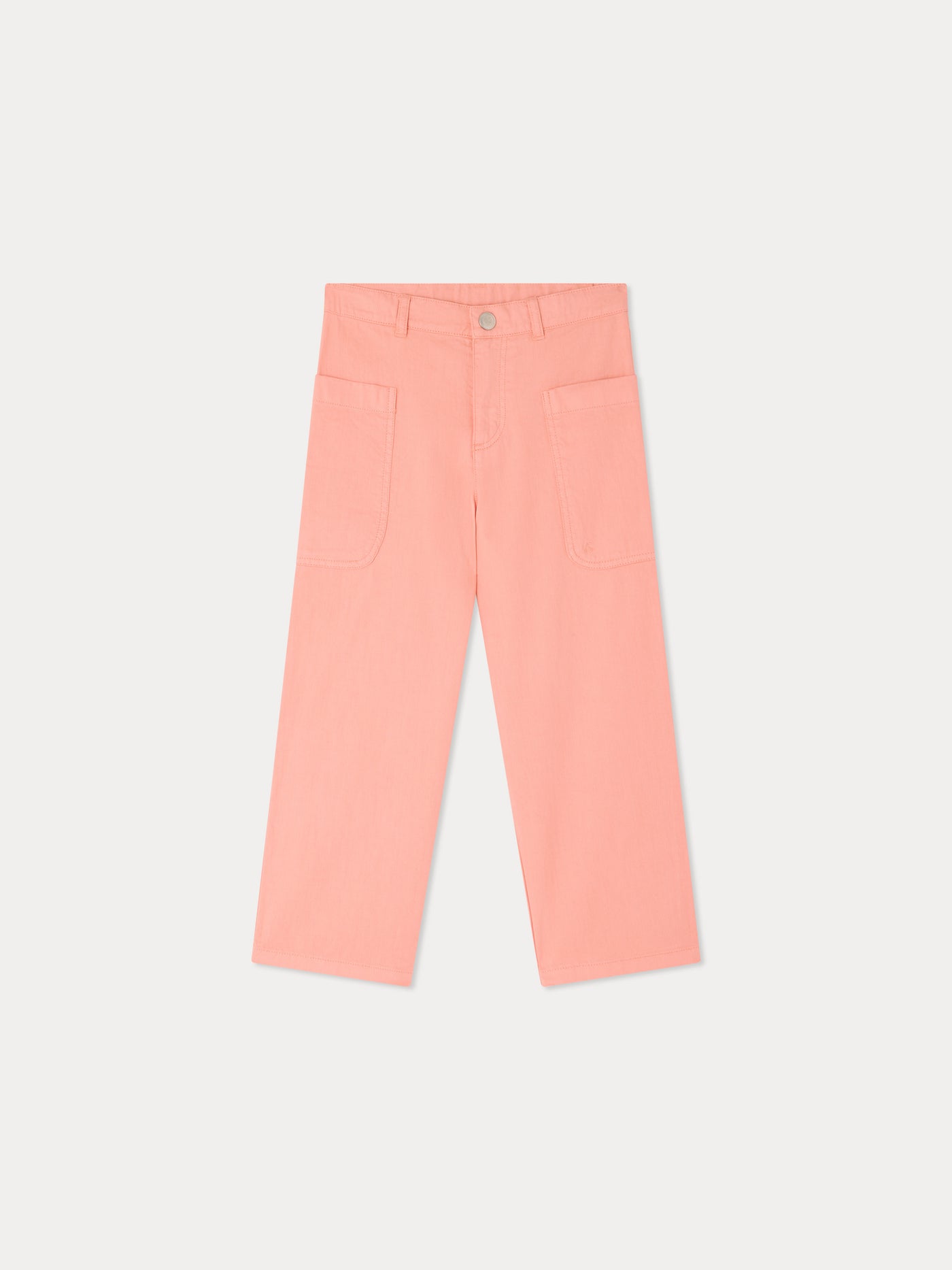 Looping wide-leg trousers in organic cotton