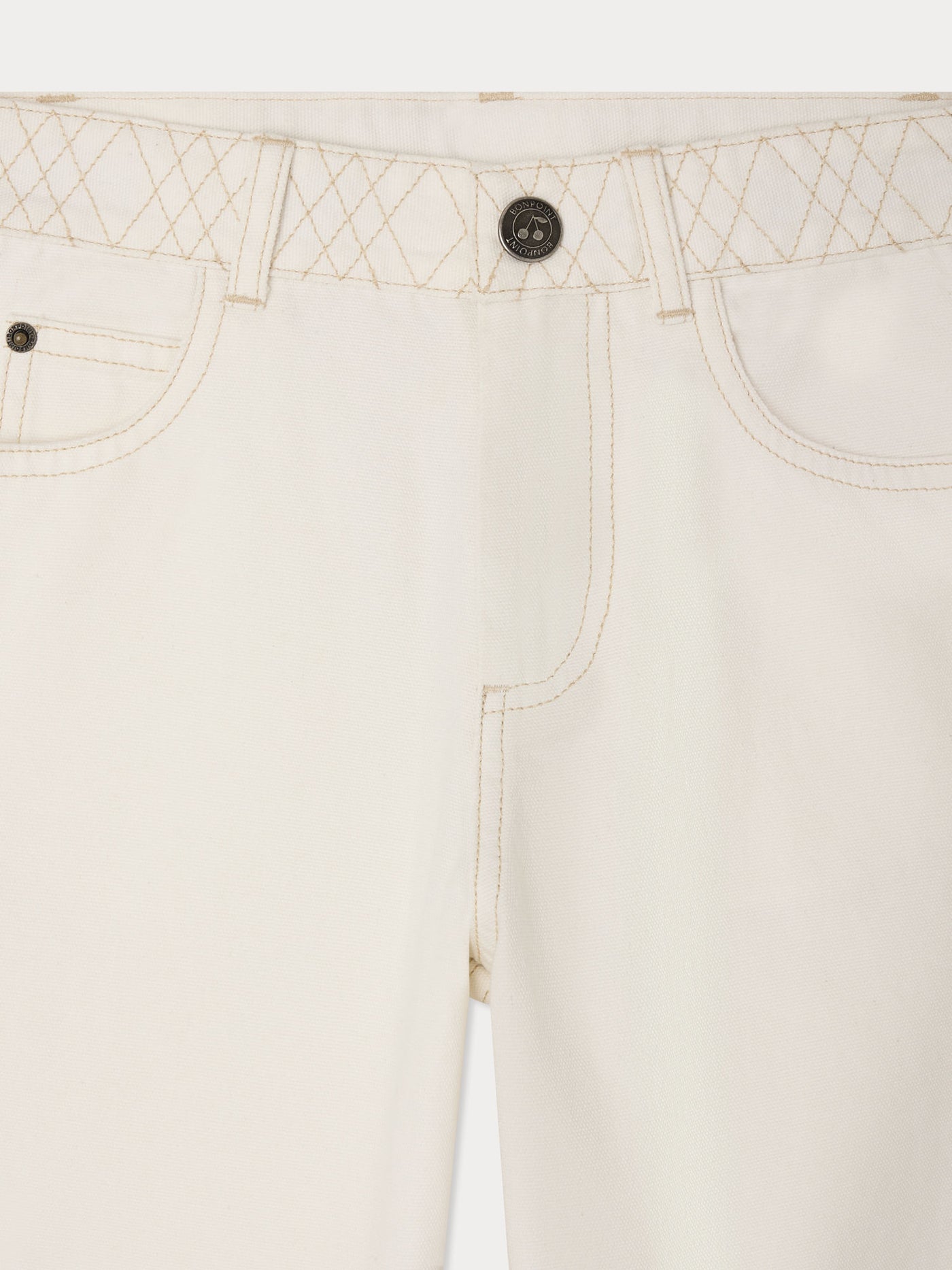 Eloha wide-leg embroidered trousers in organic cotton