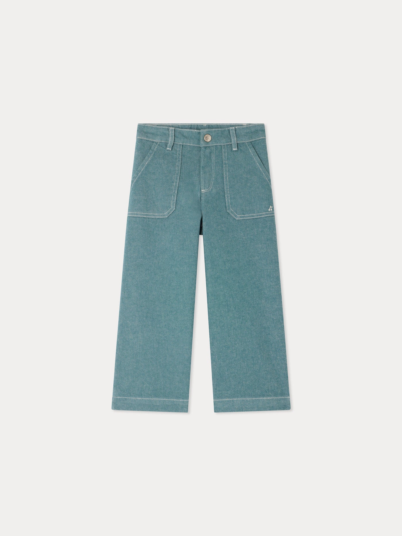 Jingle wide-leg denim trousers in organic cotton