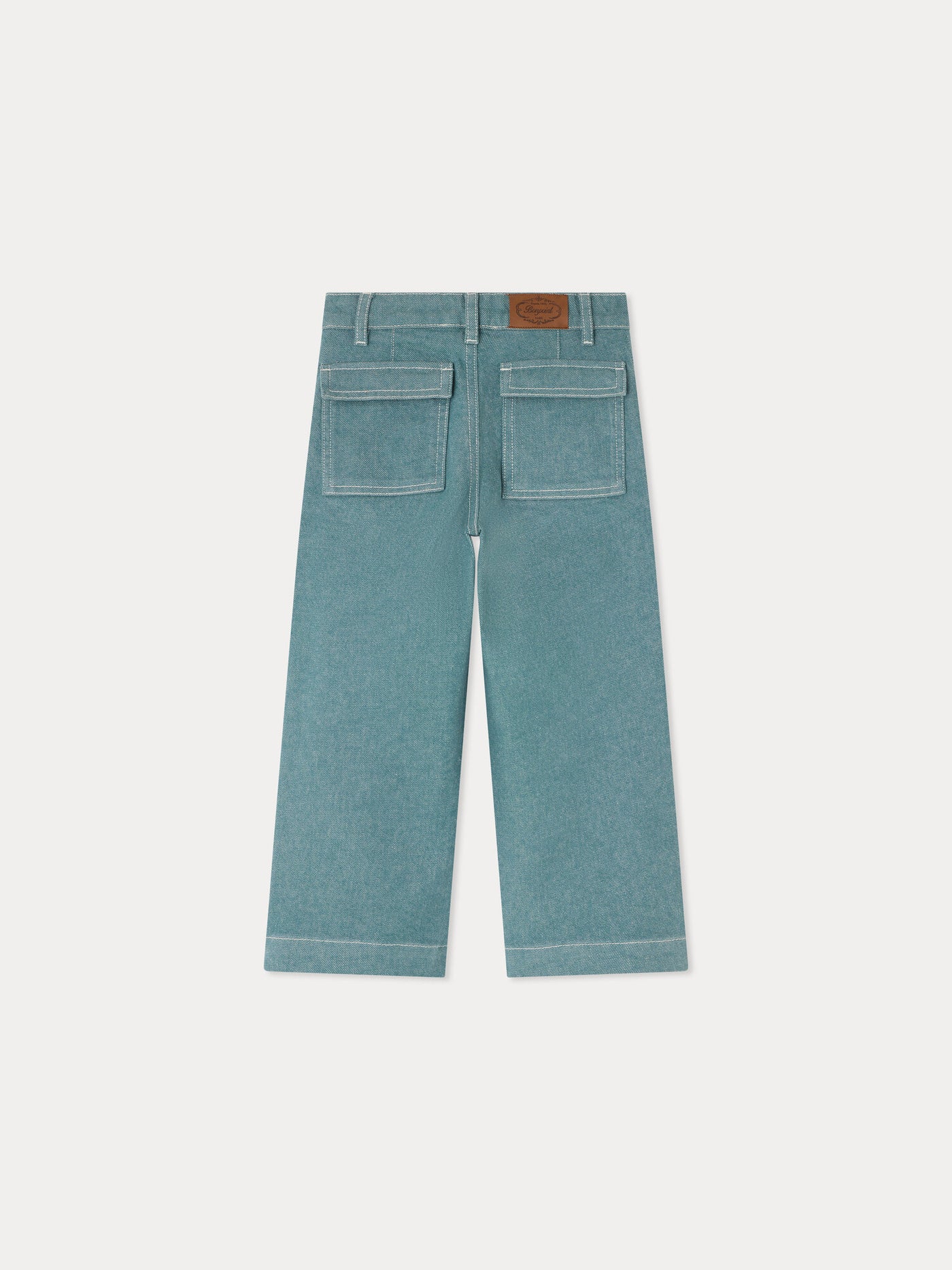 Jingle wide-leg denim trousers in organic cotton